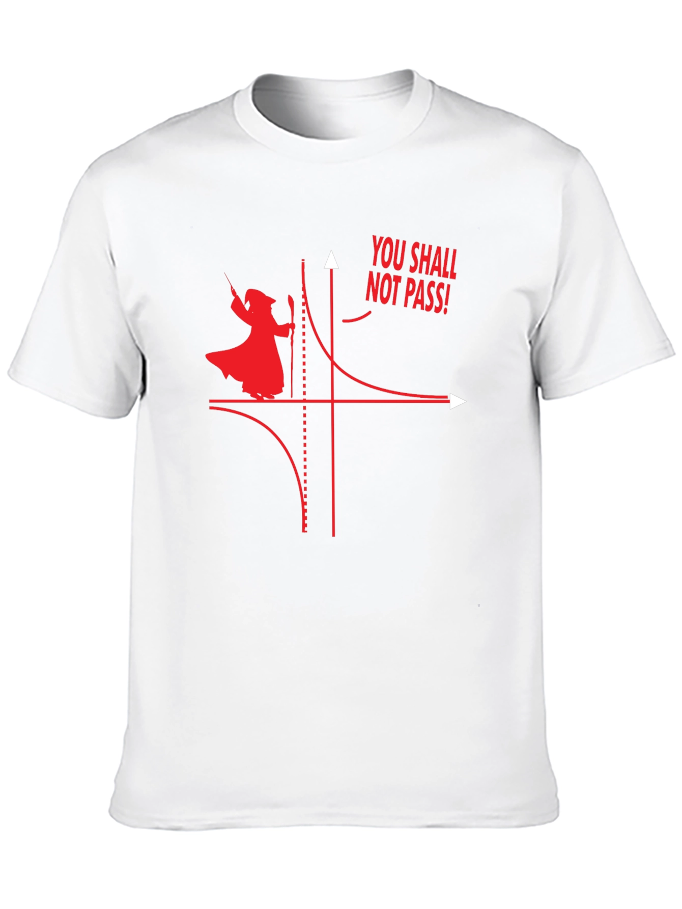 Math Gandalf T-Shirt - You Shall Not Pass Hyperbola