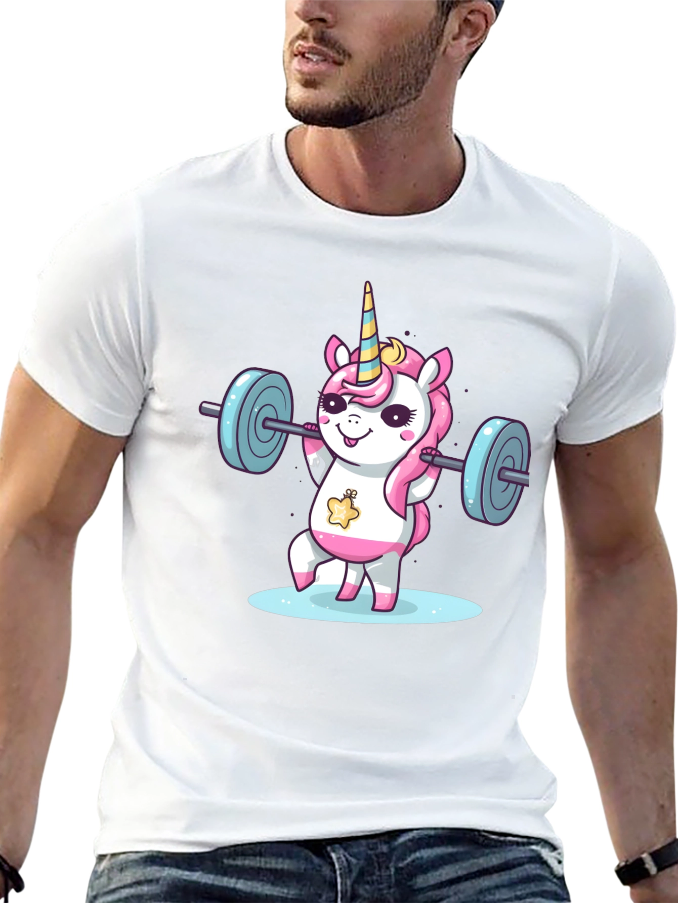 Unicorn Weightlifting Black T-Shirt
