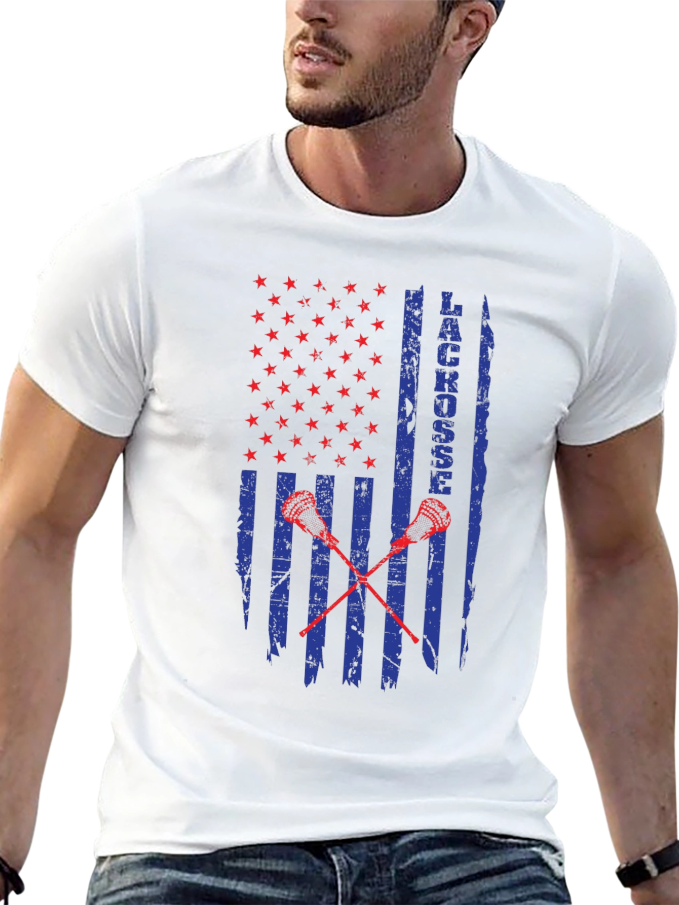 Patriotic Lacrosse Graphic Tee