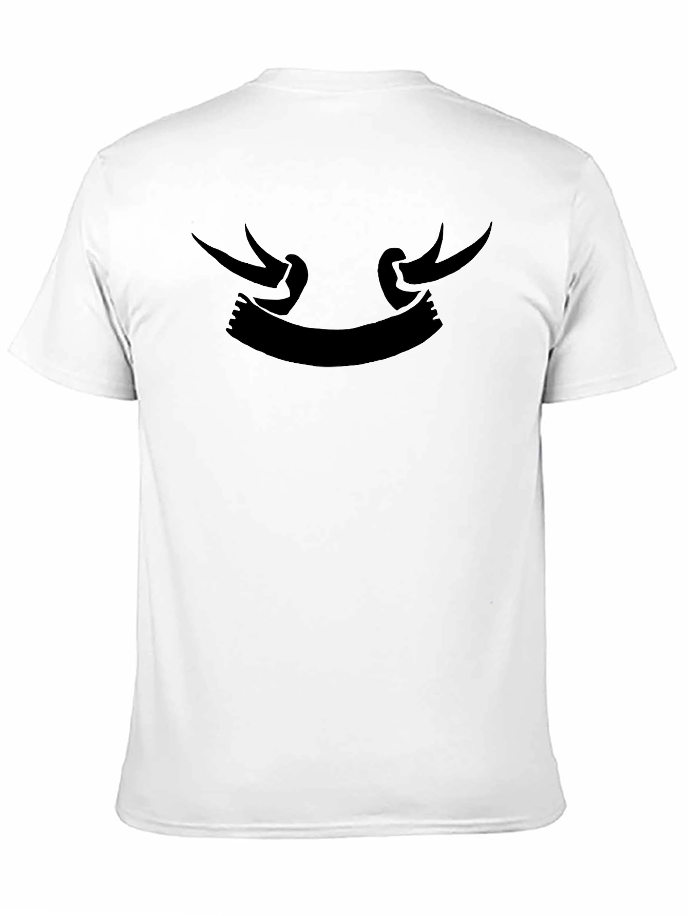 Mens Black Graphic Print Crewneck T-Shirt