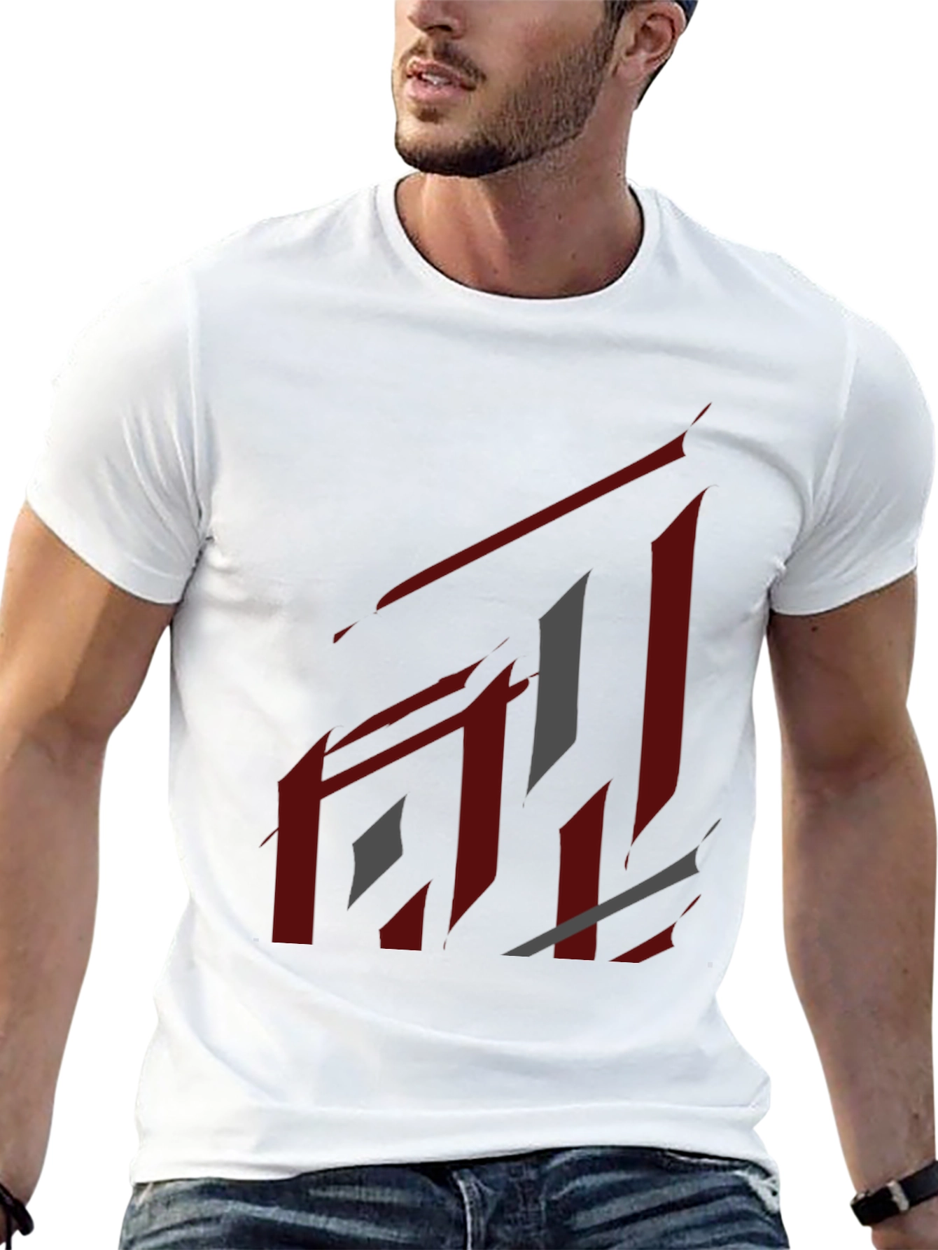 Abstract Graphic Black T-Shirt - Modern Streetwear
