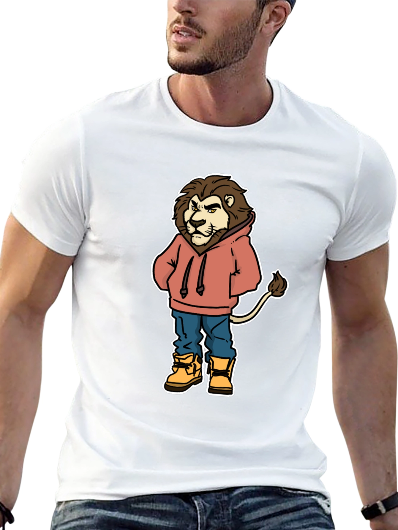 Lion Cartoon Graphic T-Shirt