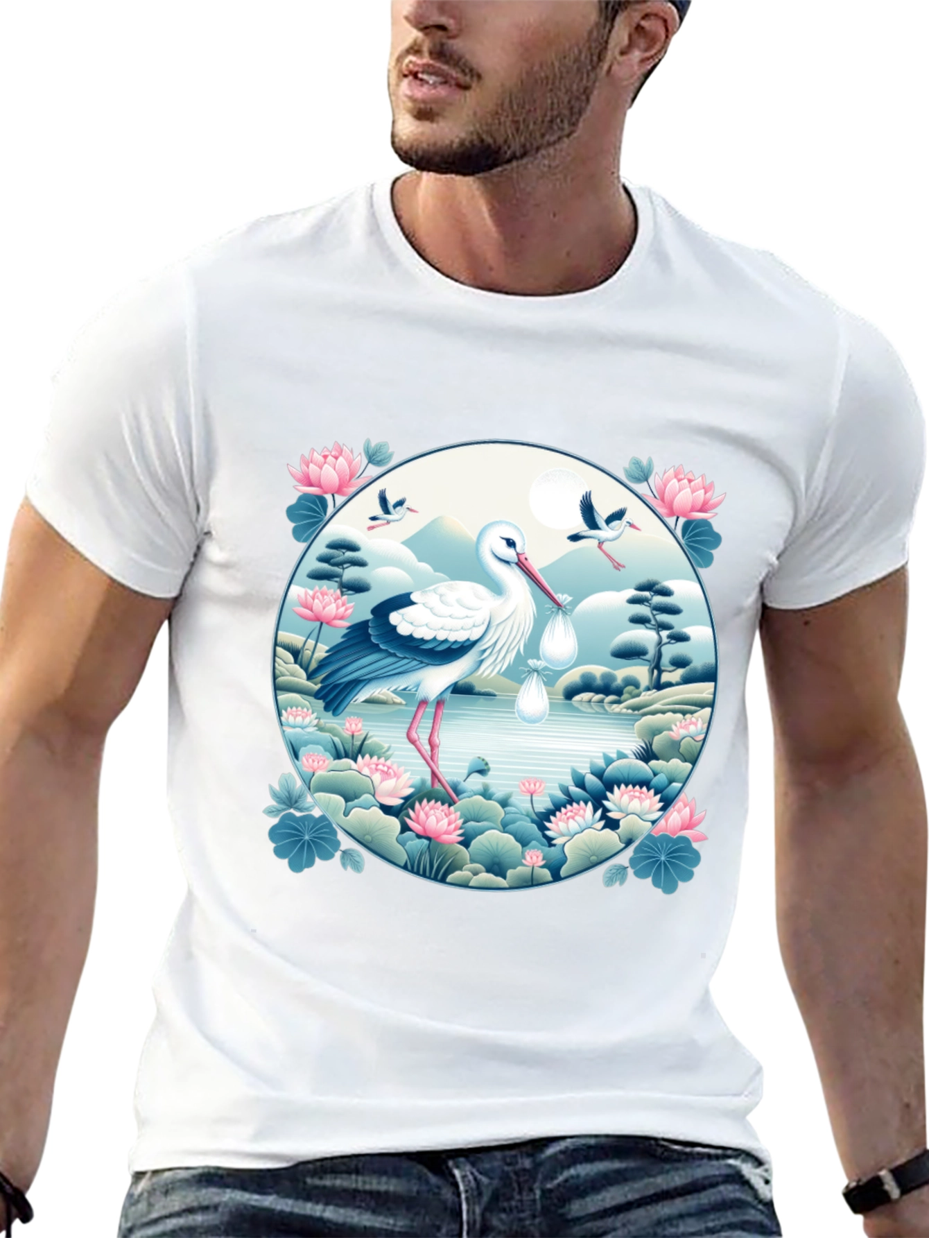 Stork Delivery T-Shirt - Baby Shower Gift