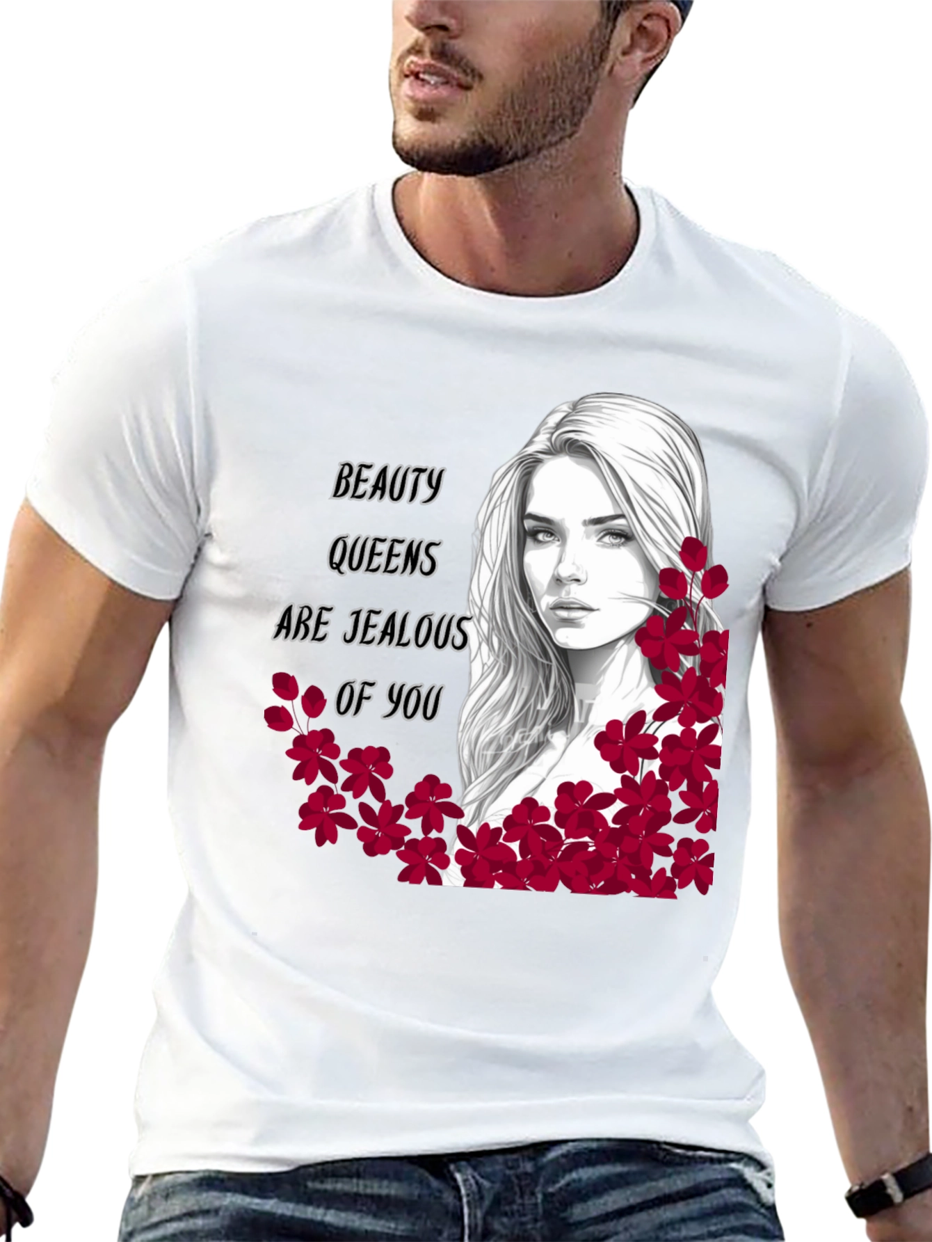 Beauty Queens Jealous Graphic Tee - Black