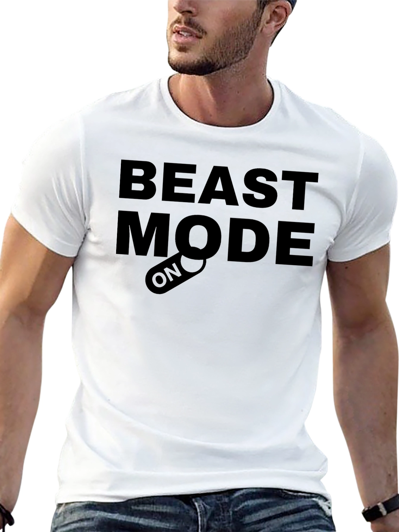 Beast Mode On T-Shirt - Black Graphic Tee