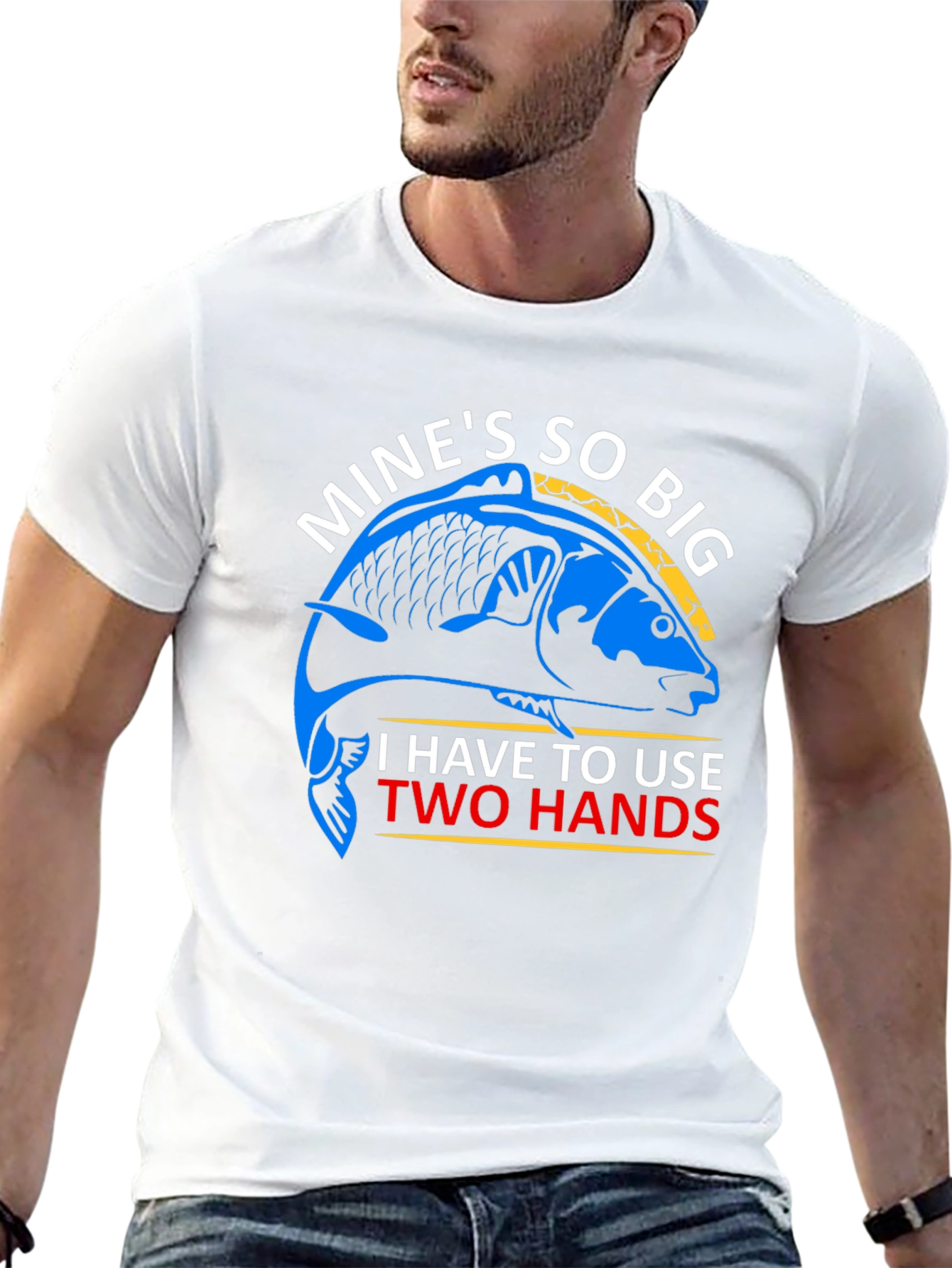 Funny Fishing T-Shirt: Mines So Big!