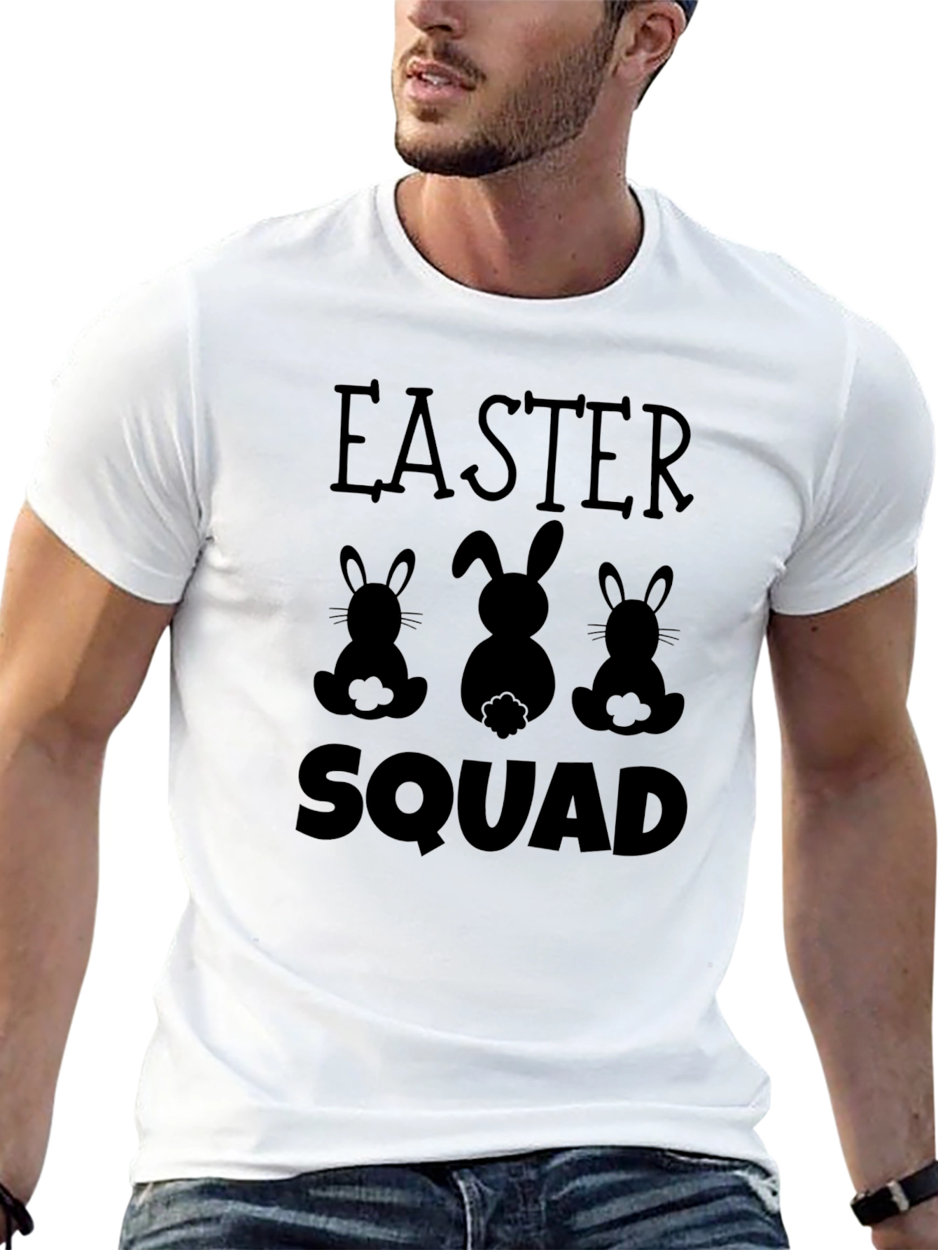 Easter Squad Bunny T-Shirt - Black