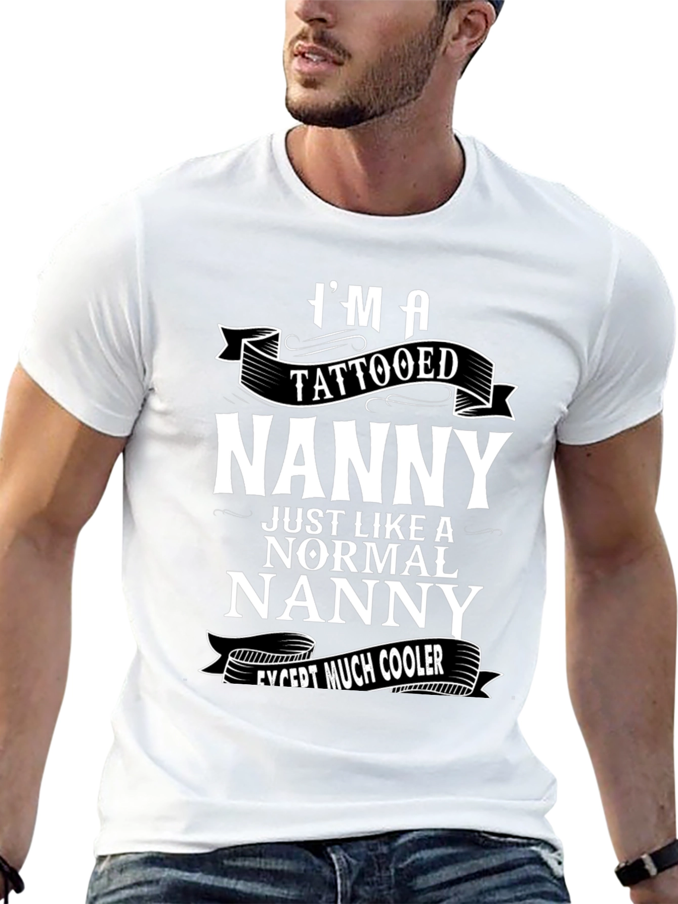 Tattooed Nanny Graphic Tee - Cool Nanny Shirt