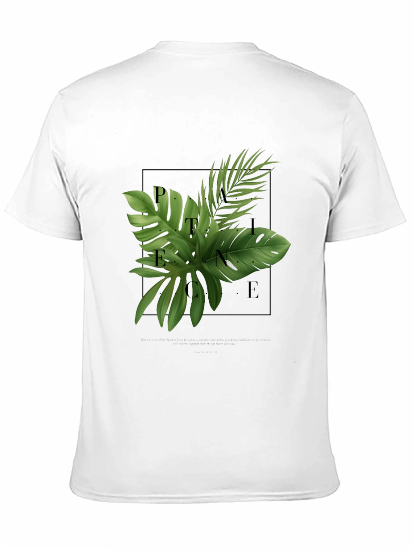 Botanical Peace Graphic Black T-Shirt