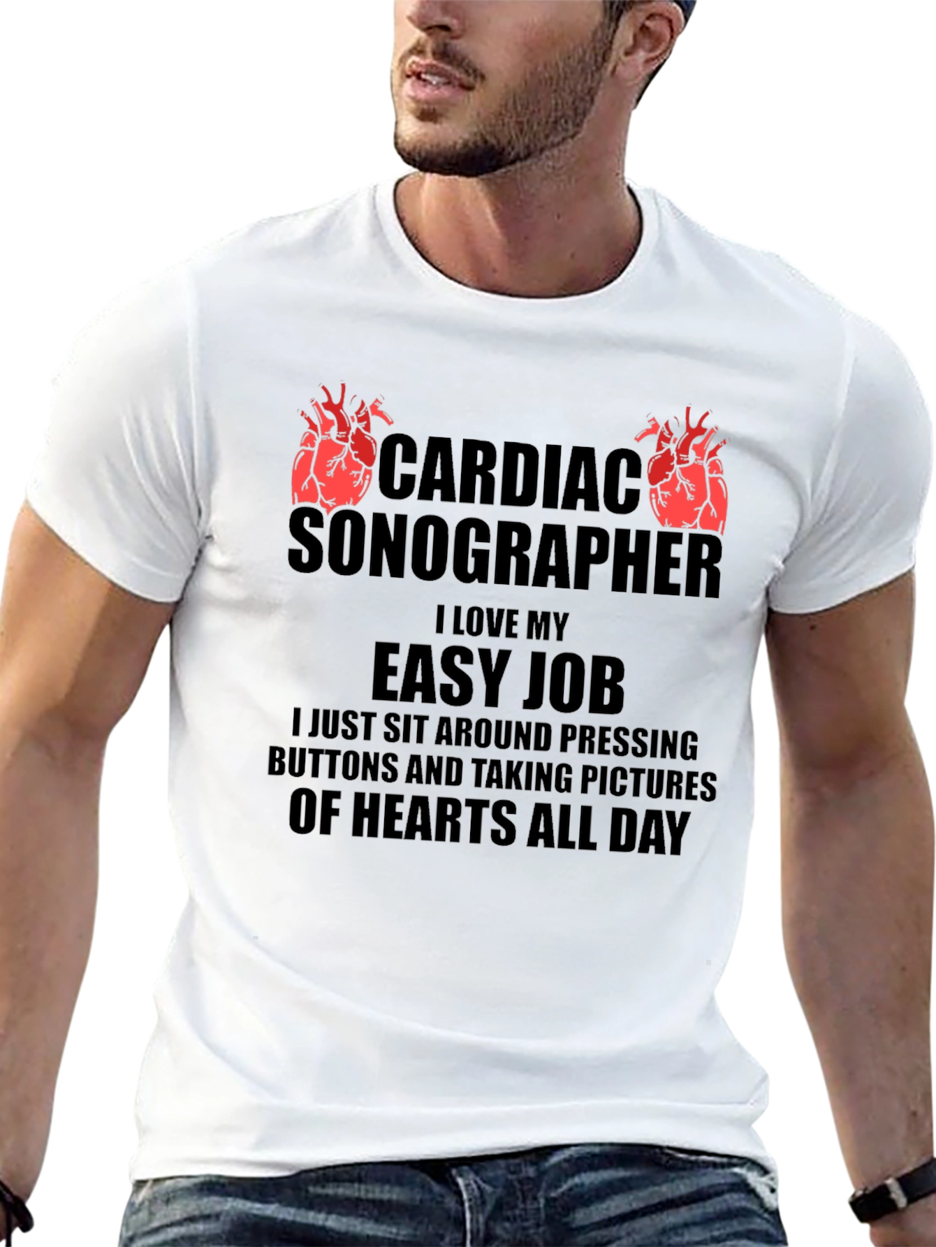 Cardiac Sonographer Easy Job T-Shirt