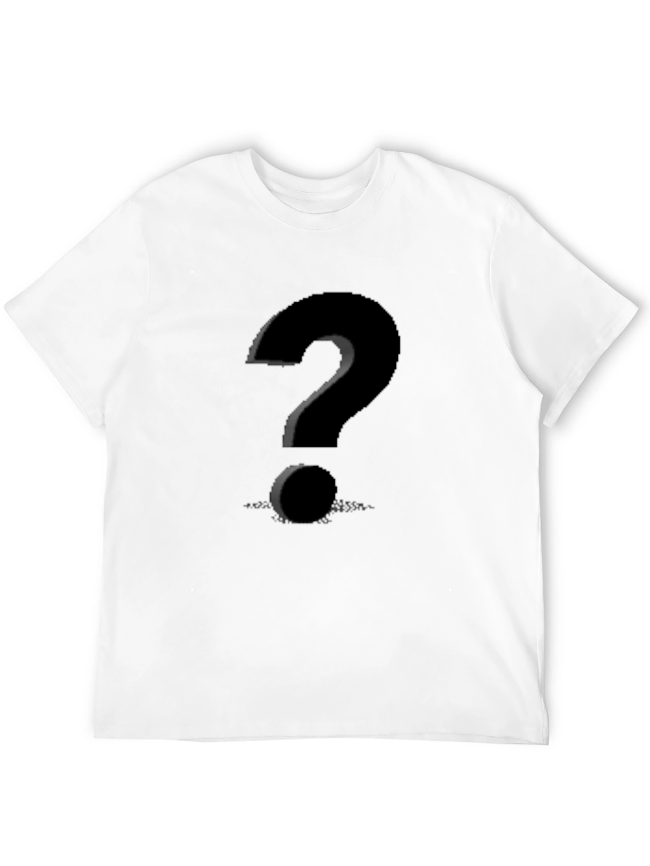 Mystery Black T-Shirt with Question Mark Graphic