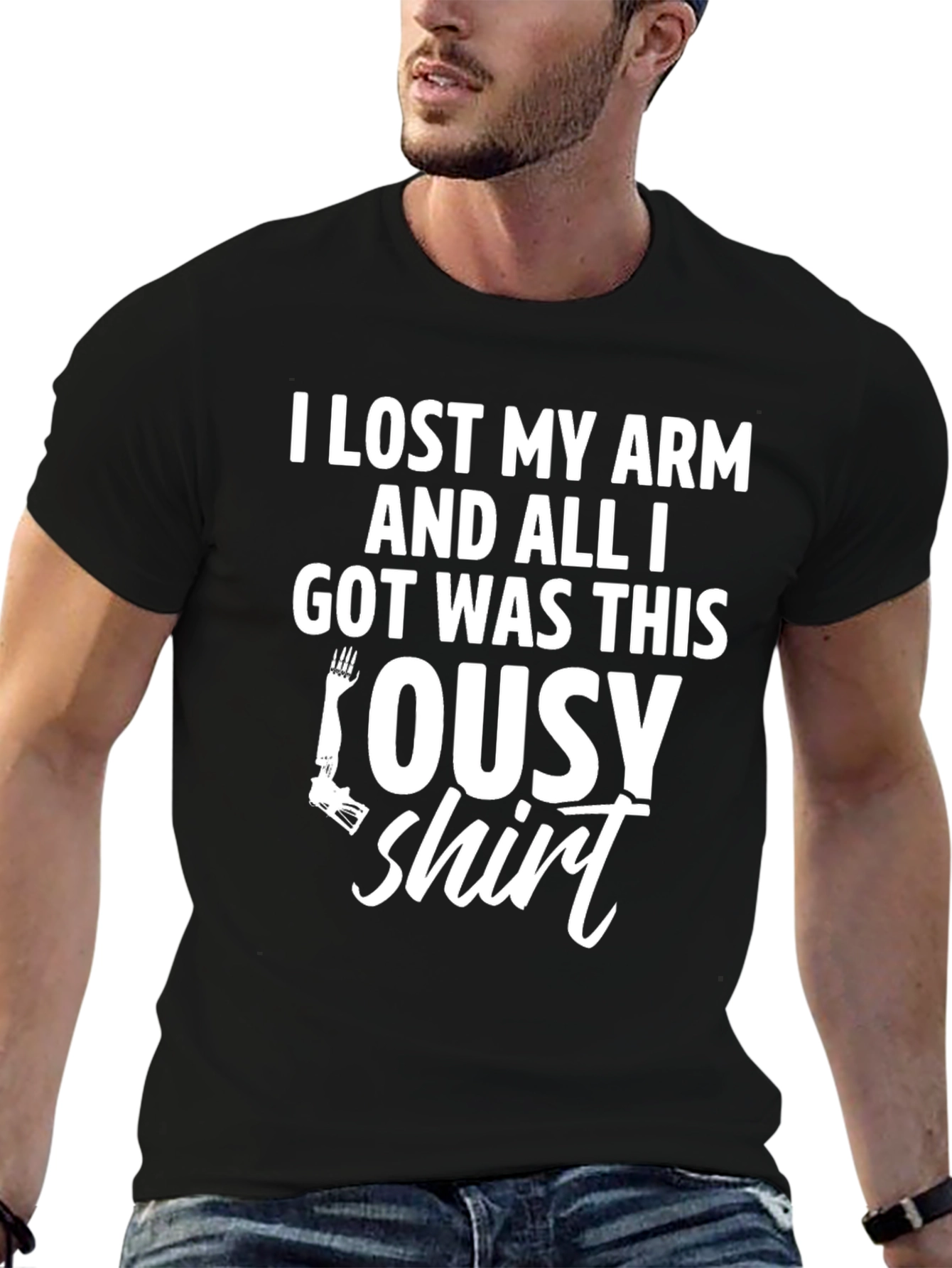 Humorous I Lost My Arm Graphic T-Shirt