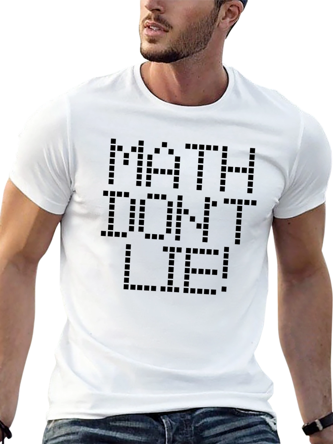 Math Dont Lie Black T-Shirt Pixelated Design