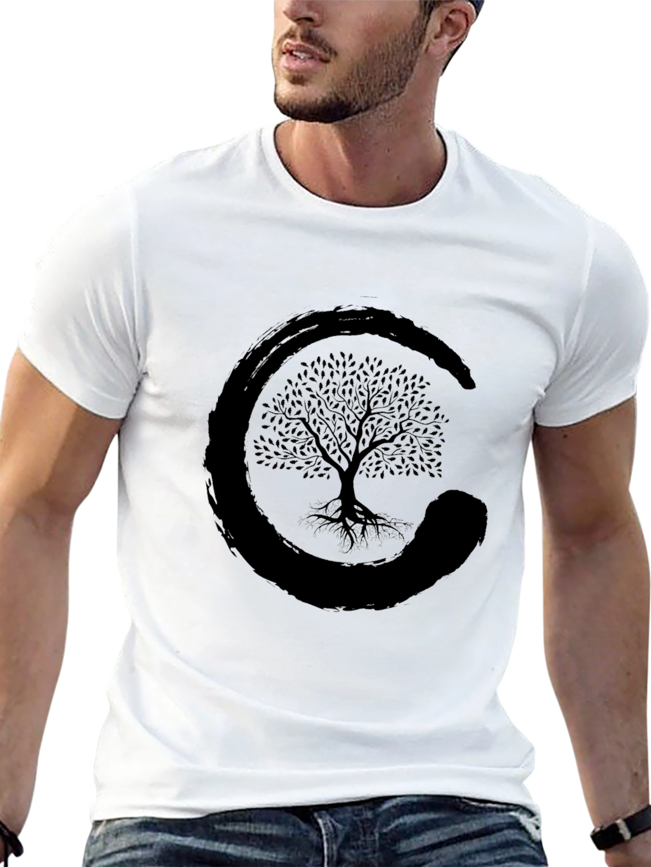 Zen Tree Graphic Tee - Unisex Black T-Shirt