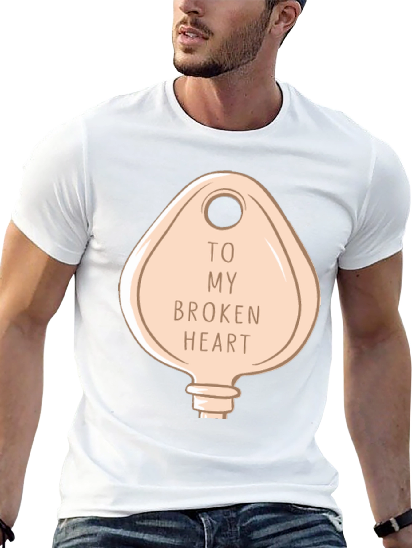 Key to My Broken Heart Graphic T-Shirt - Black