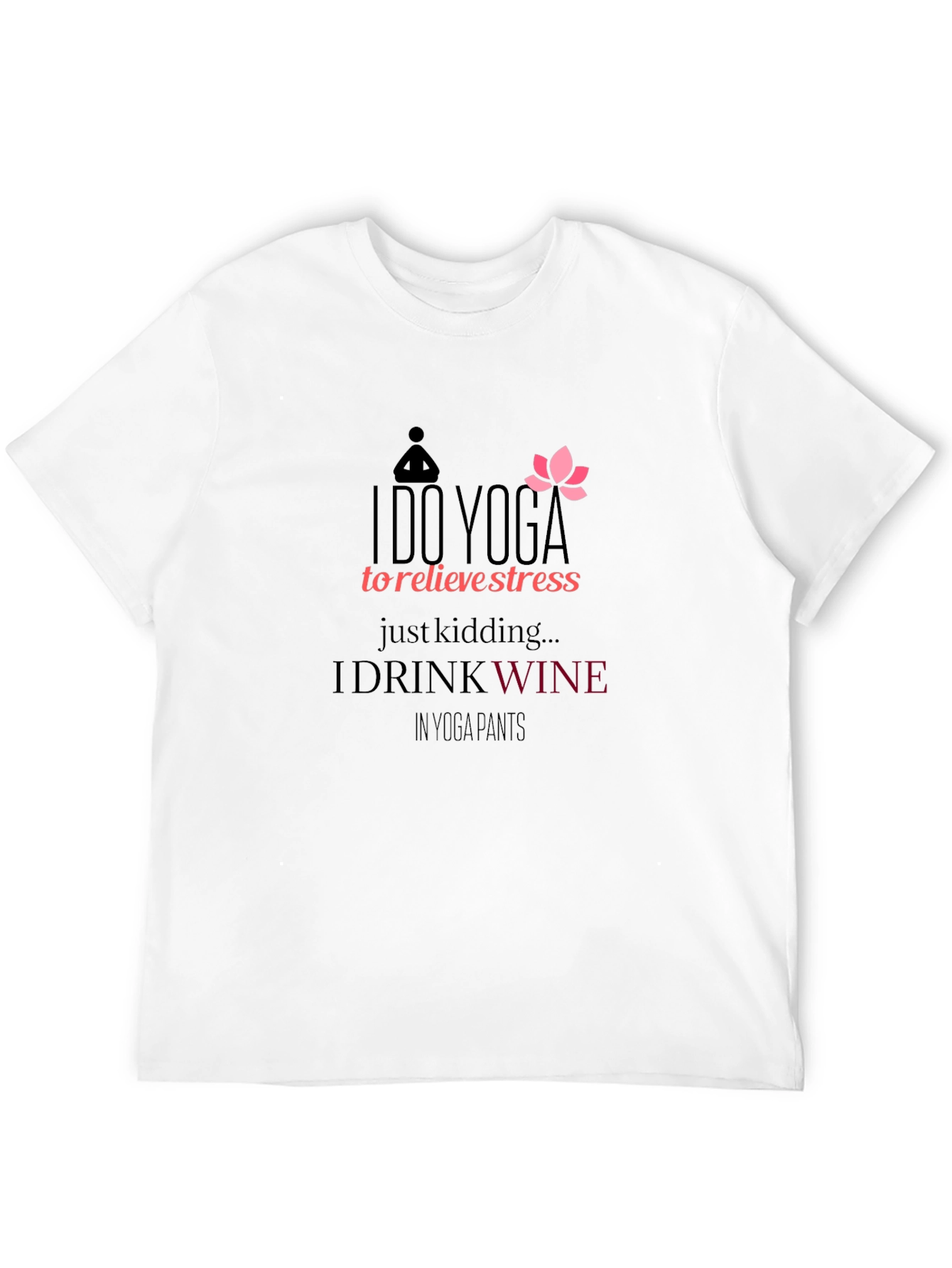 Yoga Wine Graphic Tee - Funny Workout Shirt