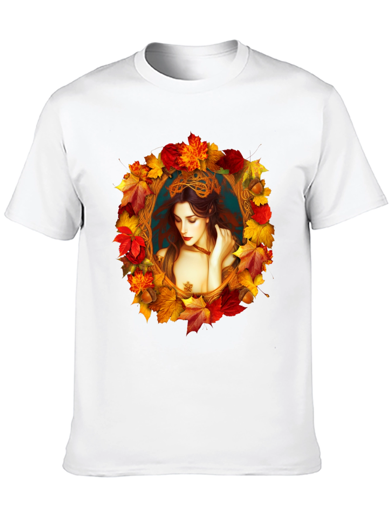 Autumn Goddess Graphic Tee - Unique Fall Fashion