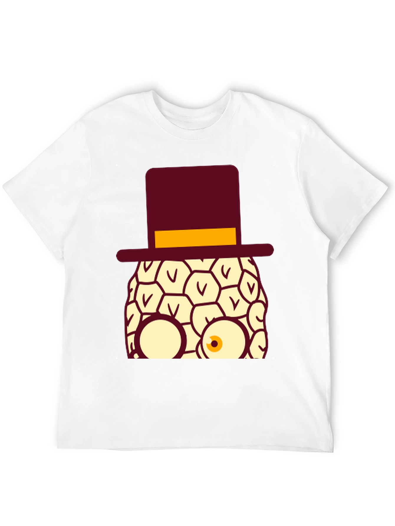 Funny Pineapple Top Hat Graphic Tee