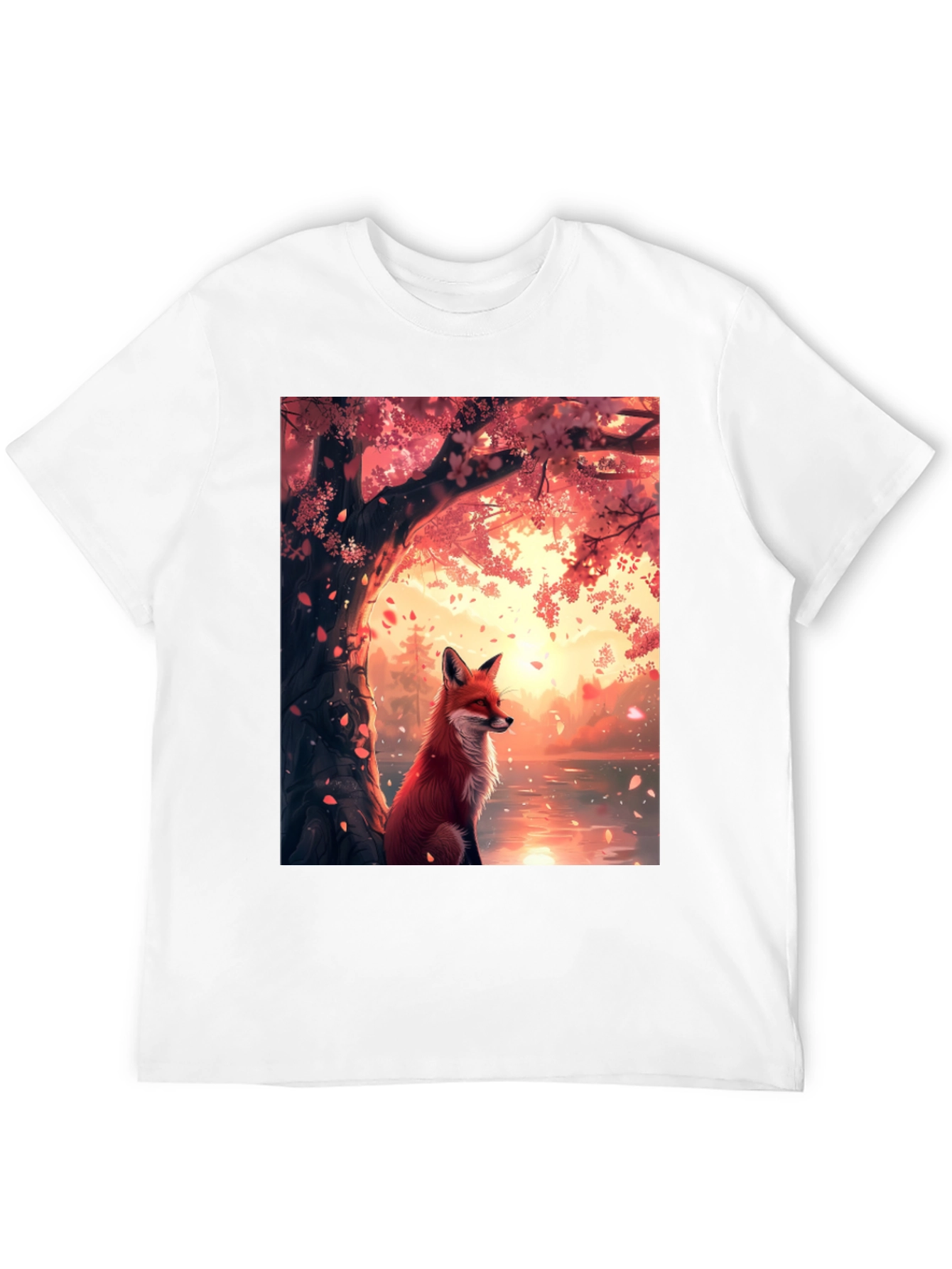 Fox and Cherry Blossom T-Shirt