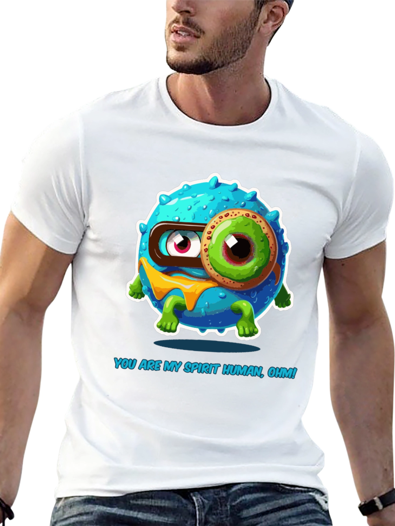 Spirit Human Cartoon Graphic T-Shirt