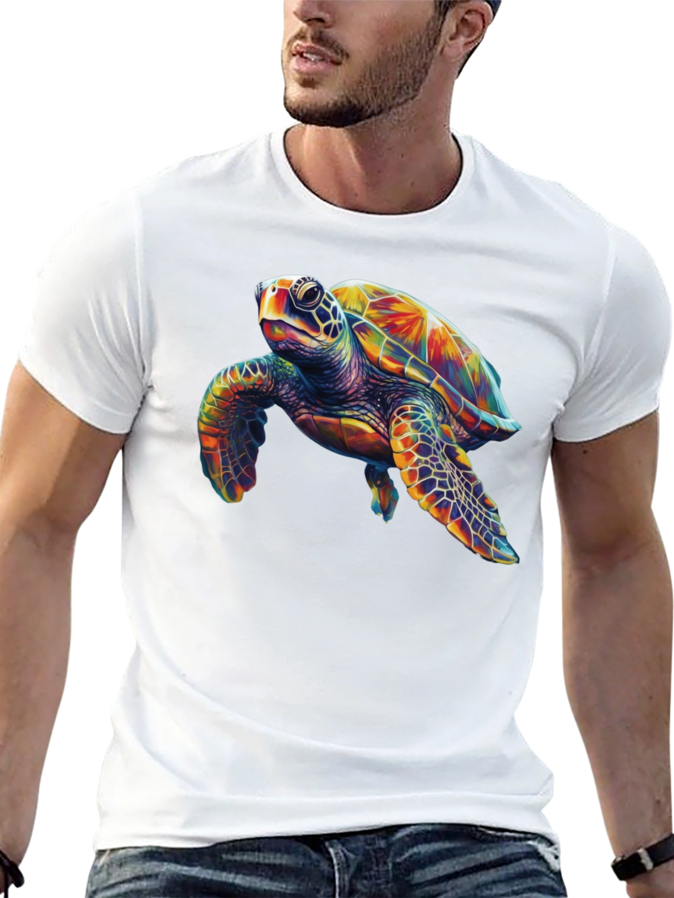 Sea Turtle Graphic Tee - Mens Black T-Shirt