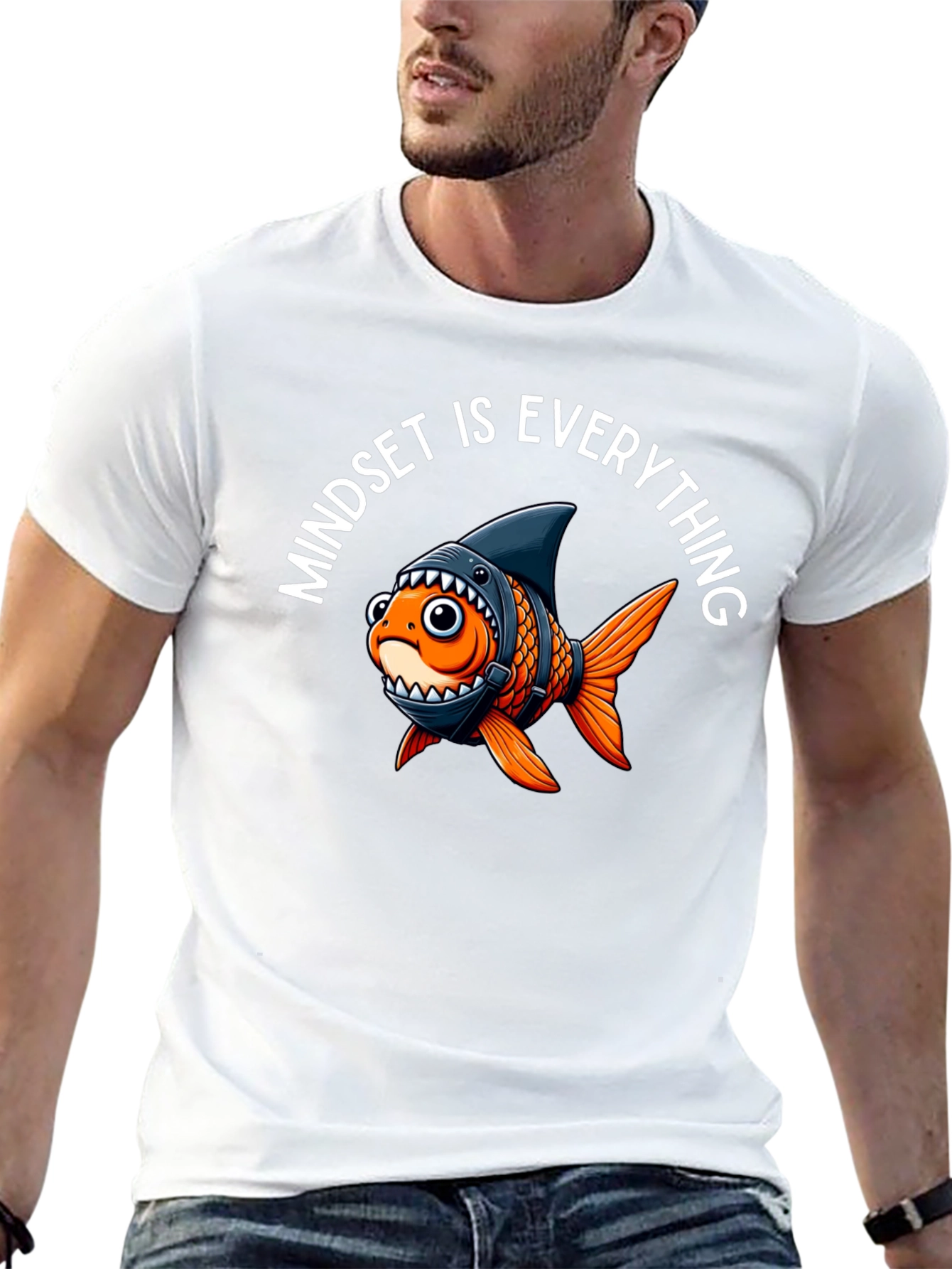 Mindset is Everything Shark Fin Goldfish T-Shirt