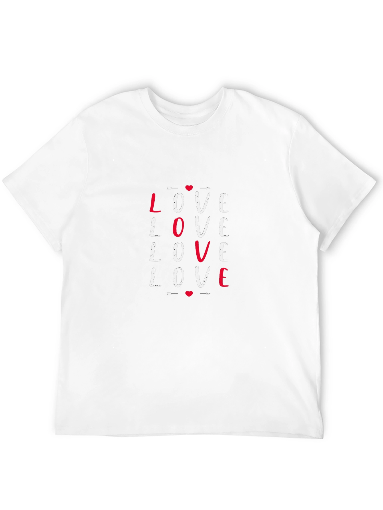 Love Repeated Graphic Tee - Black Cotton Blend