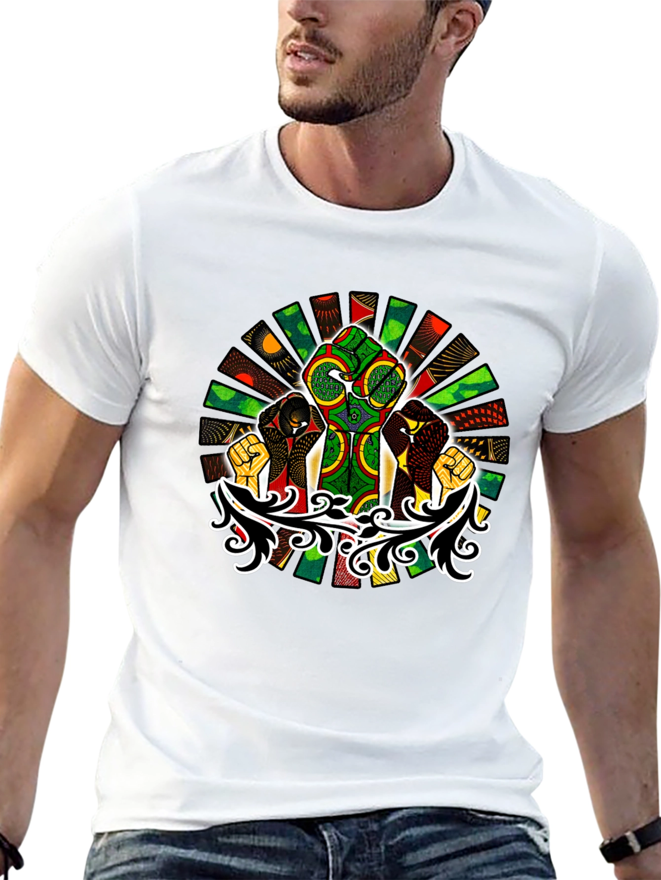 Black Power Fist Graphic Tee - Stylish Activism