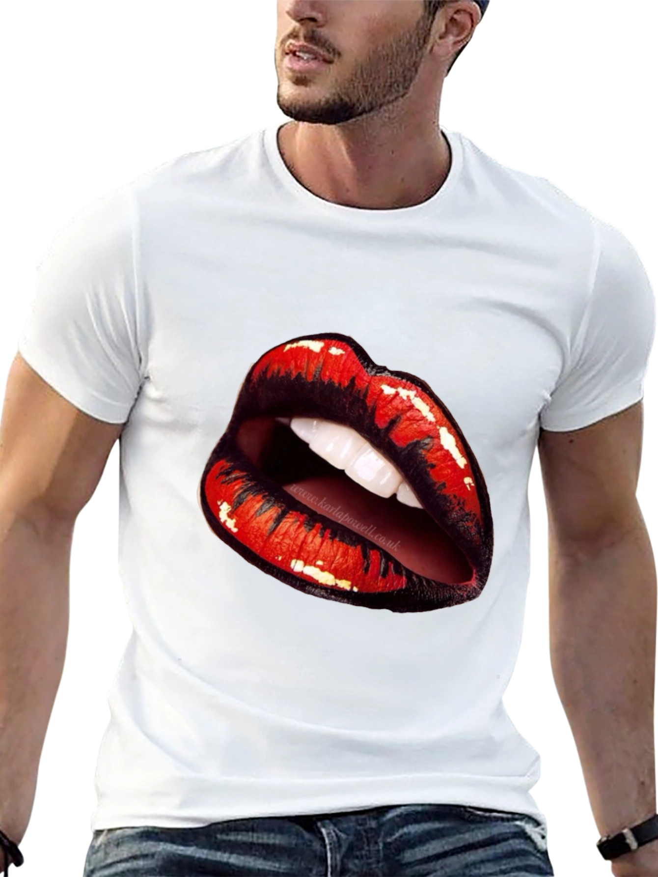Lips Graphic Black T-Shirt