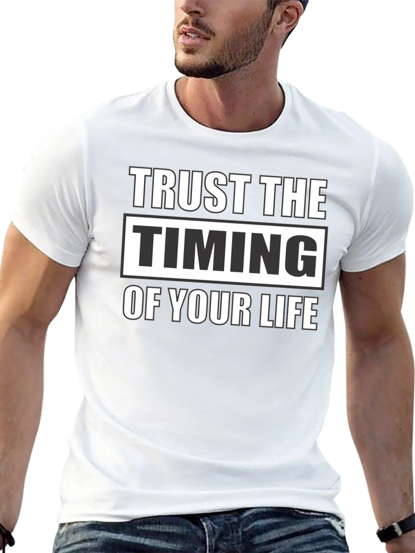 Trust the Timing of Your Life Black T-Shirt