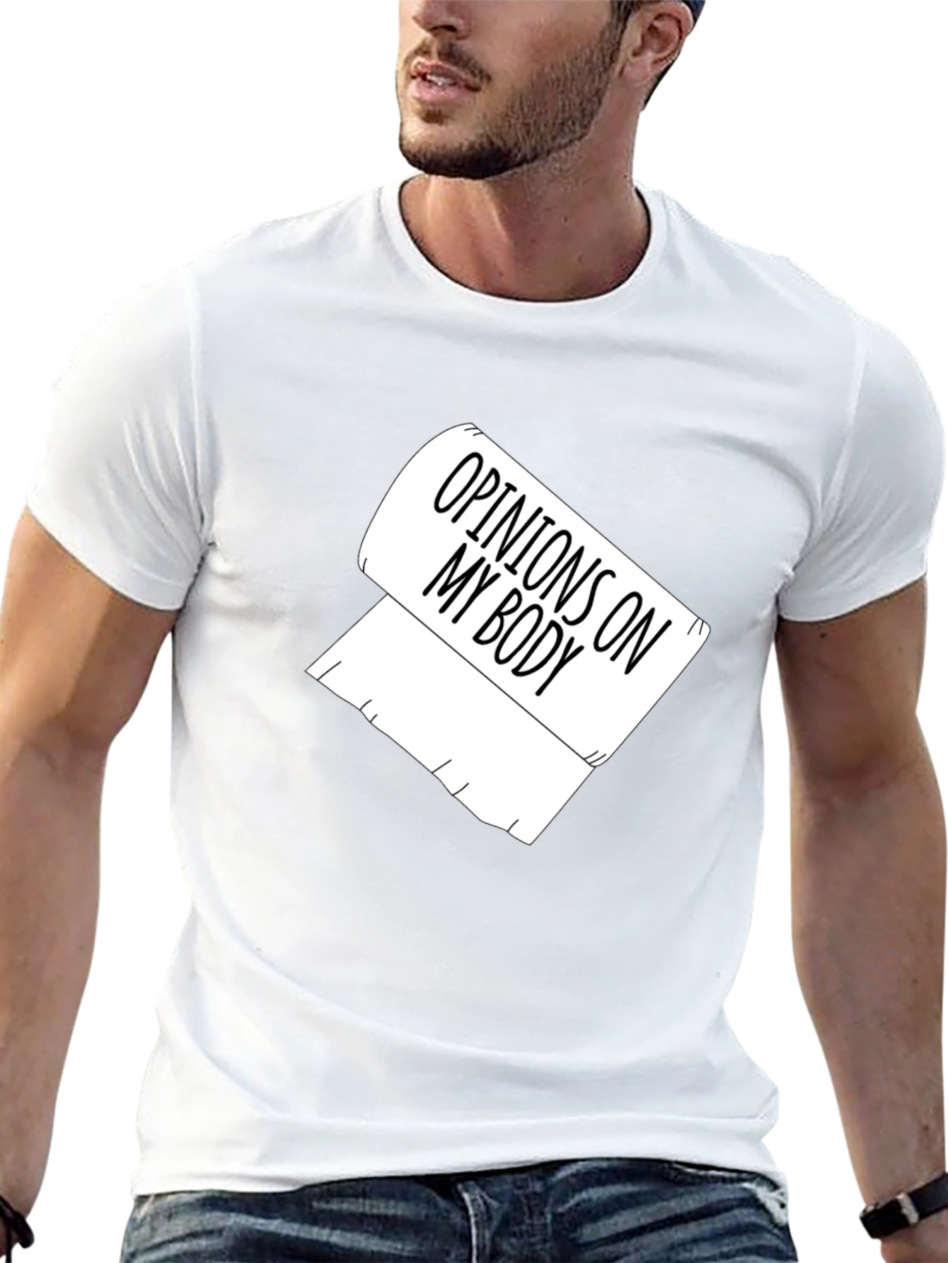 Opinions On My Body Toilet Paper Graphic Tee