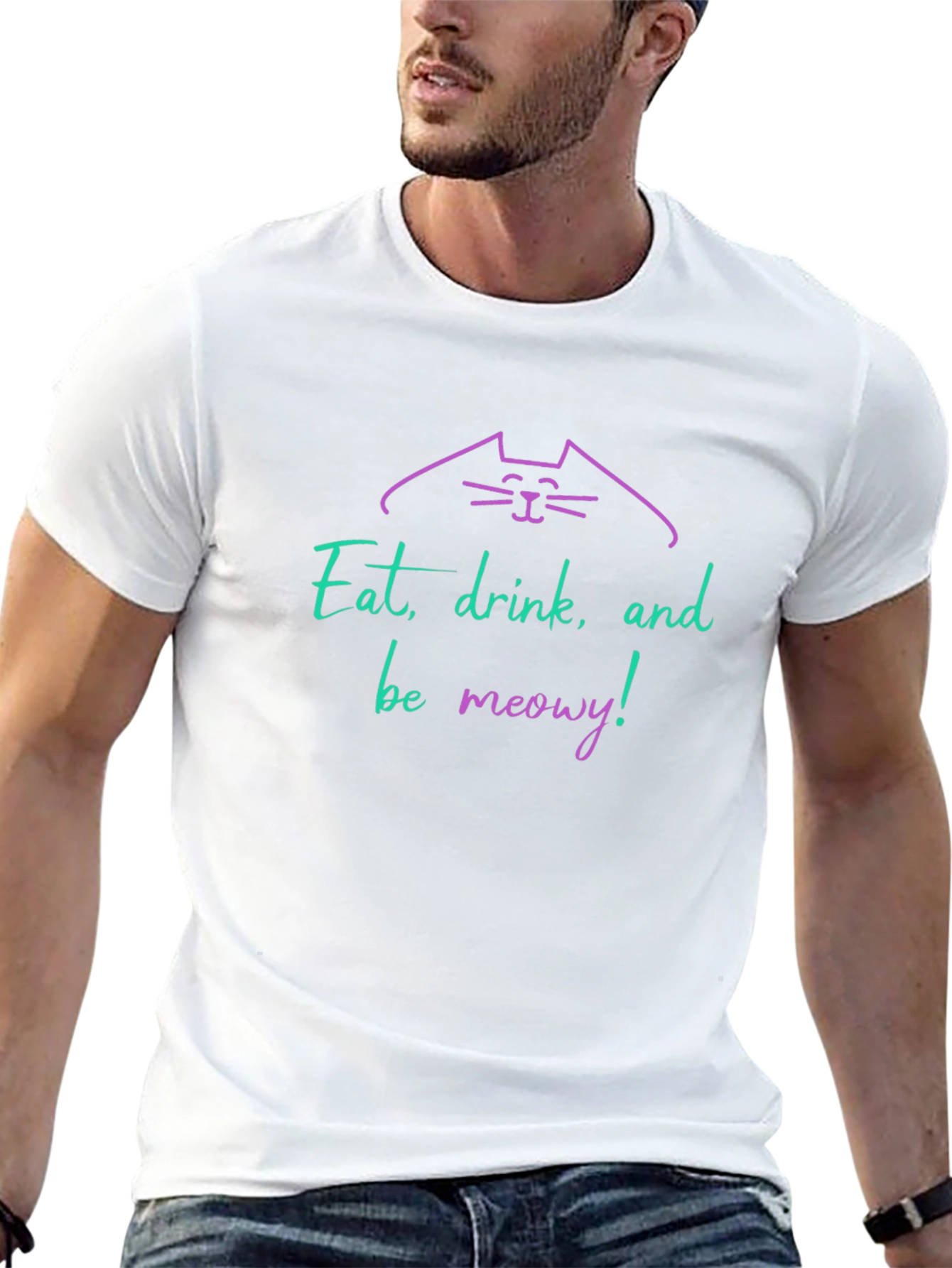 Eat Drink Be Meowy Cat T-Shirt