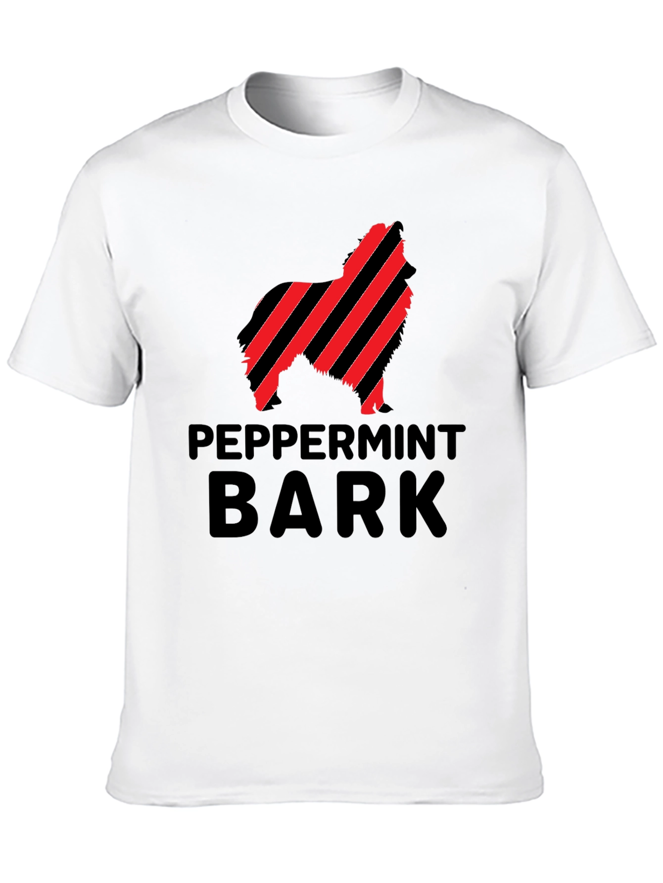 Peppermint Bark Dog Silhouette T-Shirt