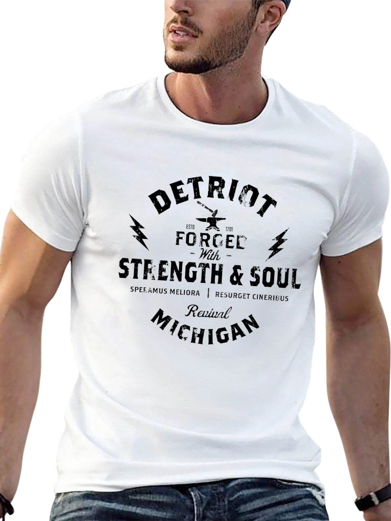 Detroit Strength & Soul Black Graphic Tee