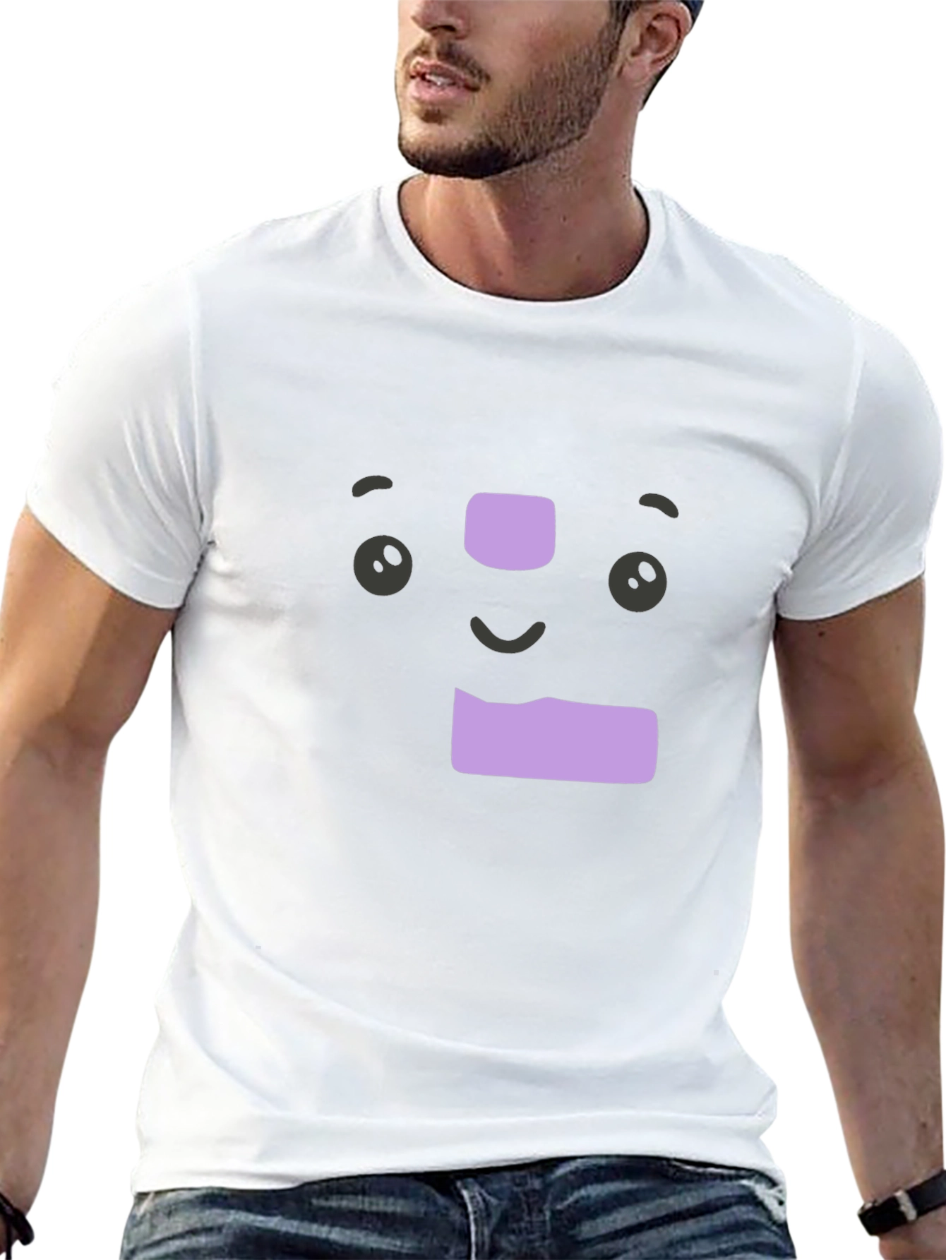 Unique Cartoon Face Graphic T-Shirt