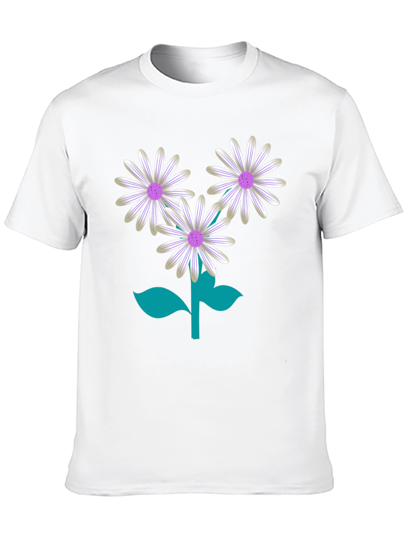 Floral Graphic Tee - Daisy Flower Print T-Shirt