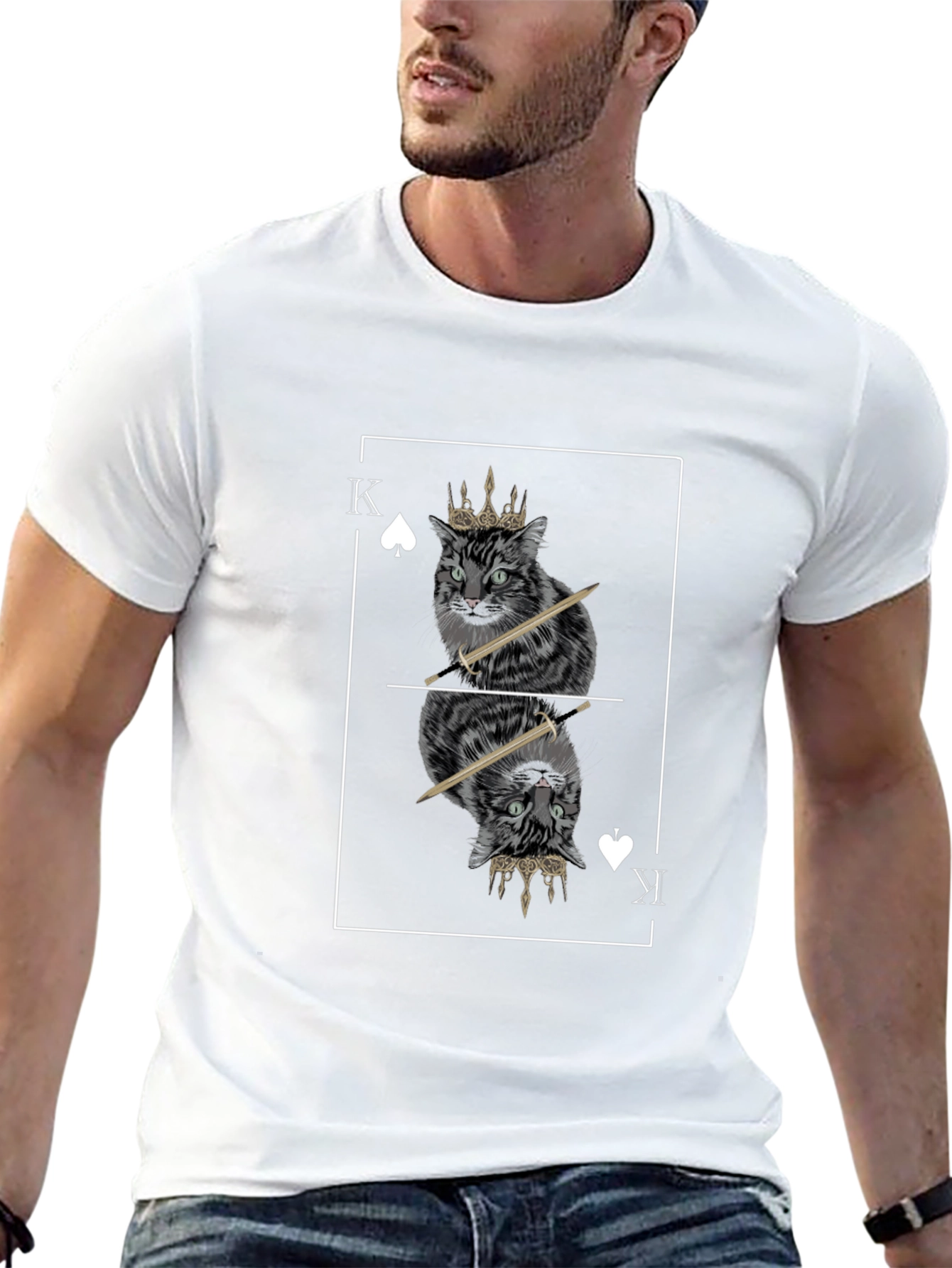 King Cat T-Shirt - Unique Graphic Tee