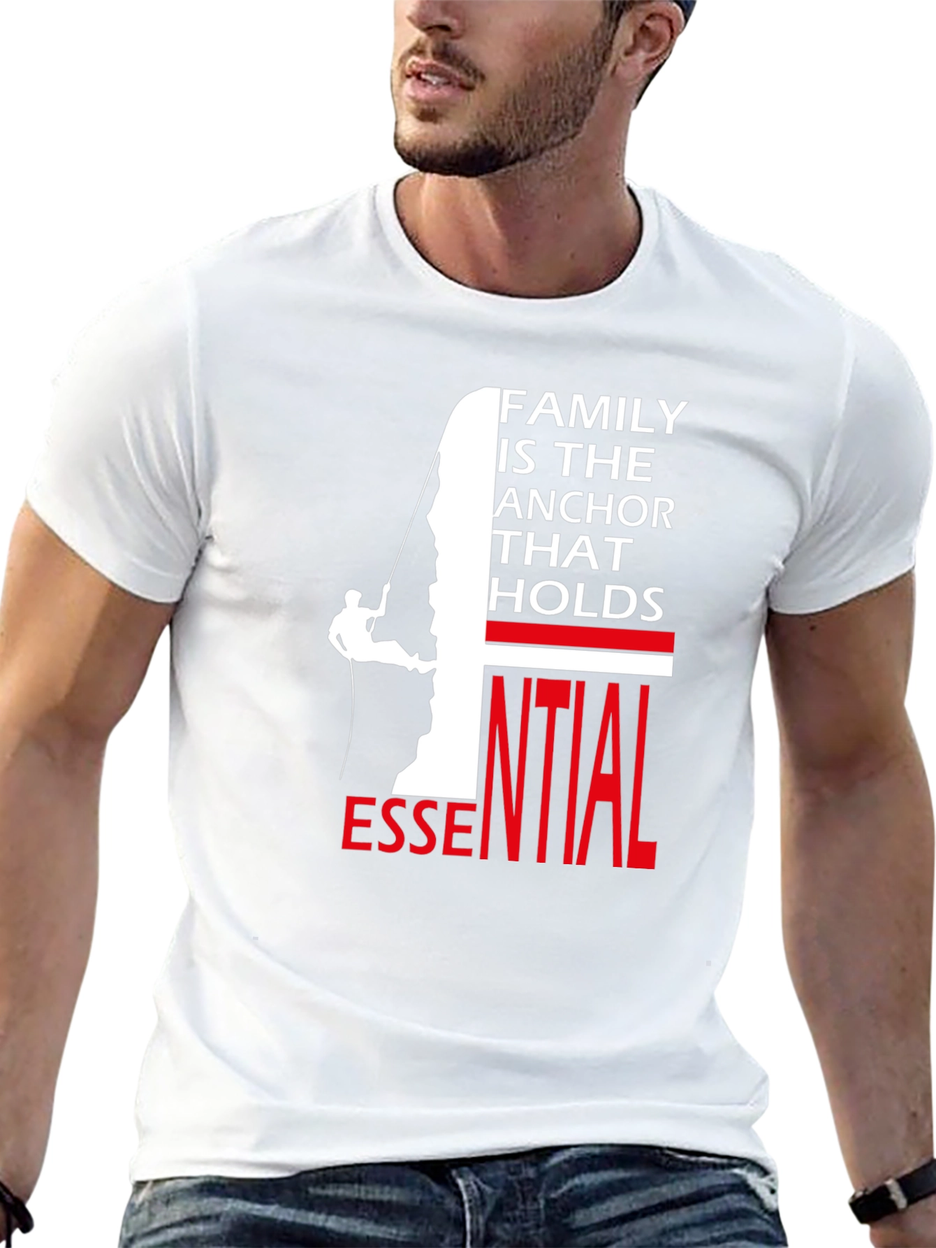 Family Anchor Essential T-Shirt - Rock Climbing Design