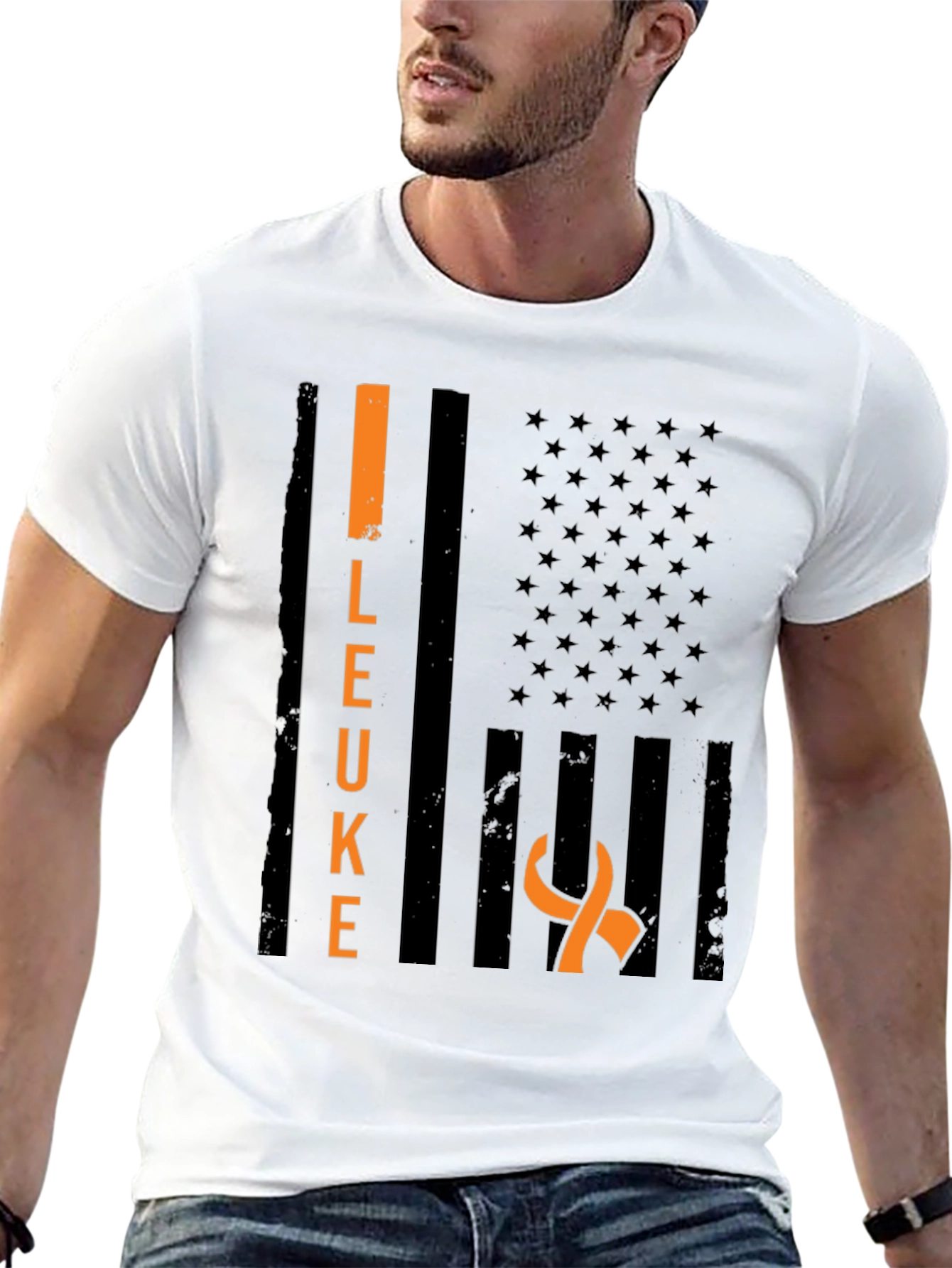Leukemia Awareness T-Shirt - Black Ribbon Support Tee