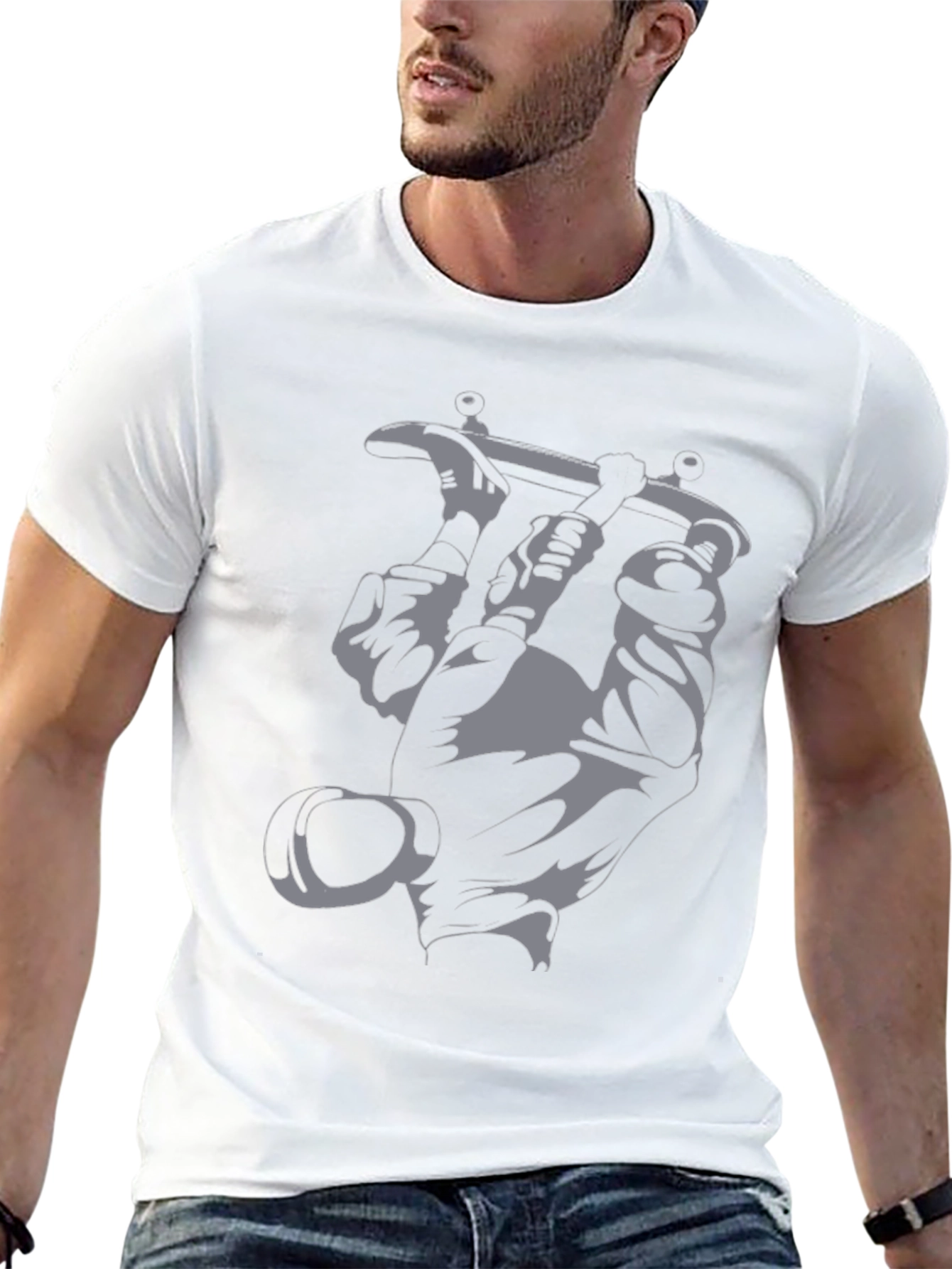 Skater Hand Graphic Tee - Black