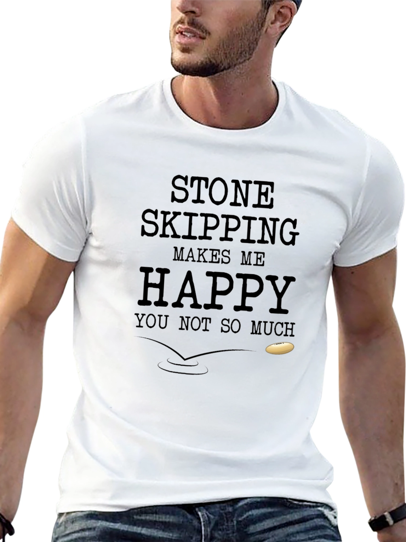 Stone Skipping Makes Me Happy T-Shirt