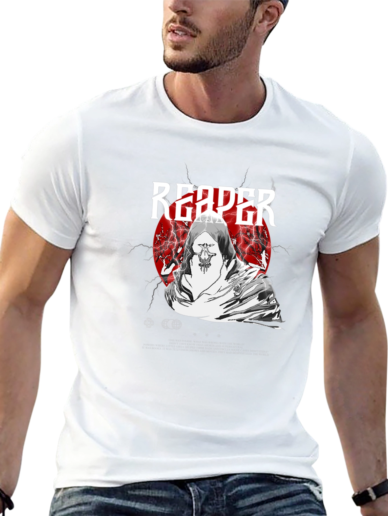 Reaper Graphic Print Black T-Shirt