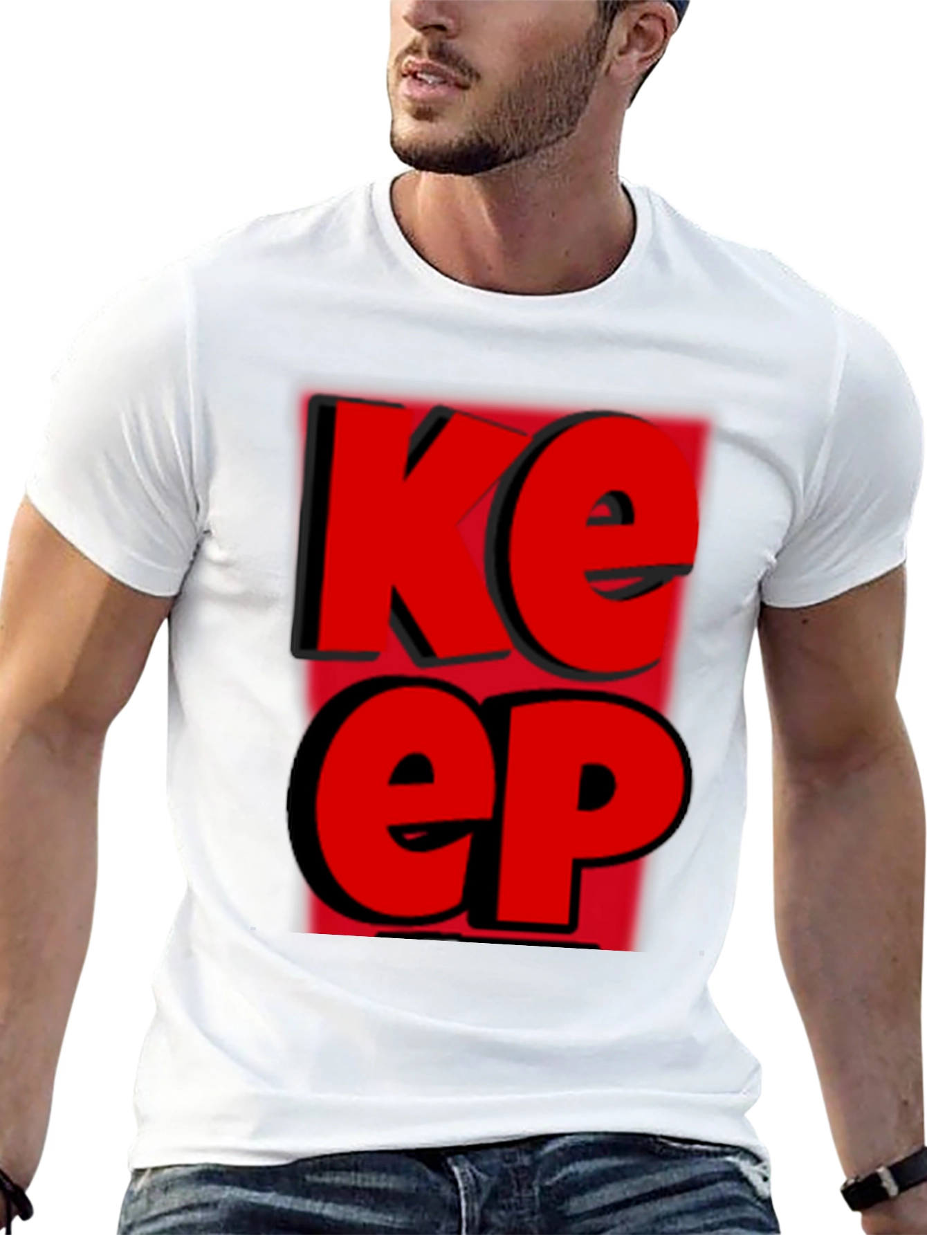 Keep T-Shirt - Bold Red Graphic