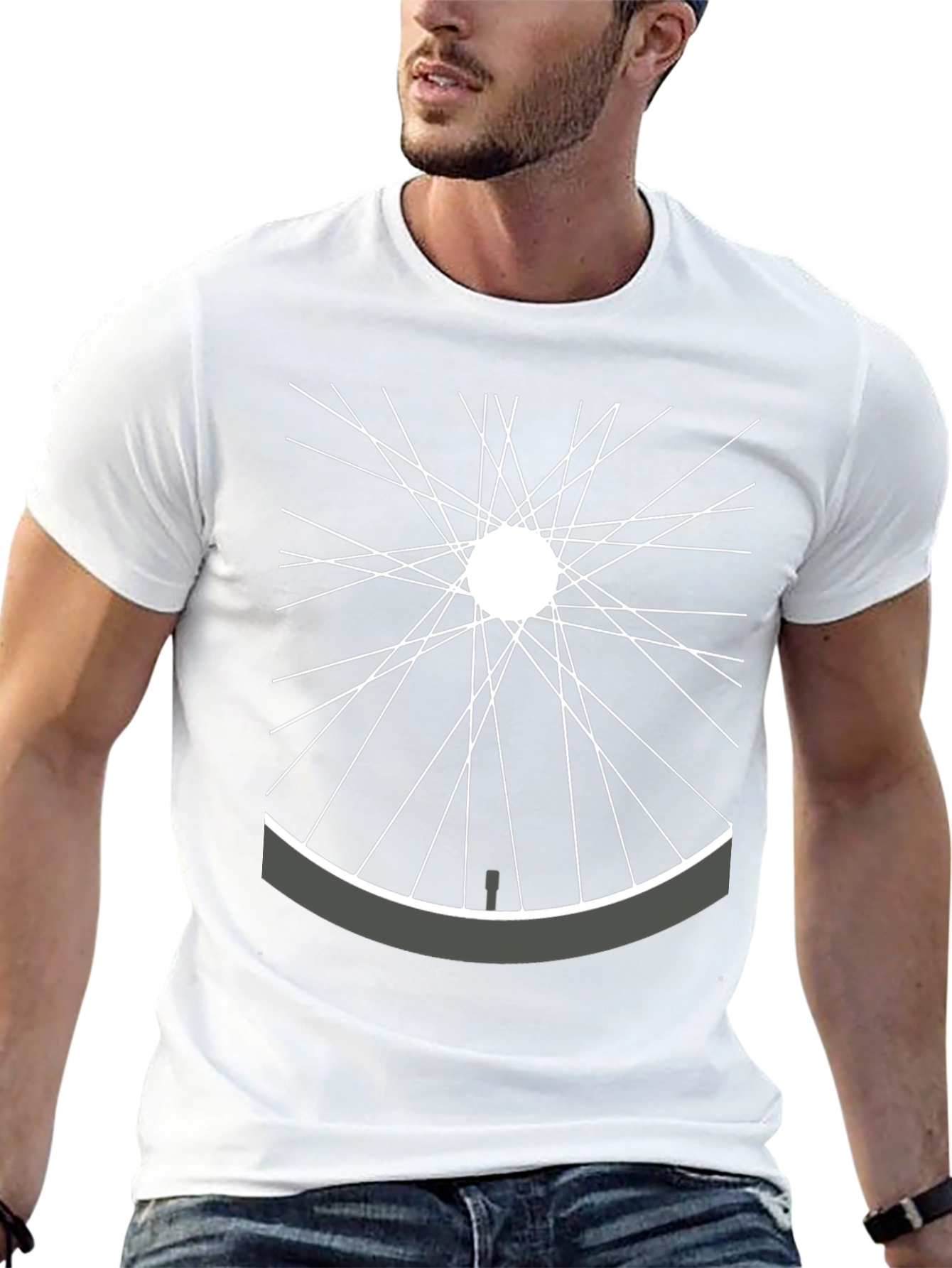 Bike Wheel Graphic Tee - Stylish Cycle Shirt