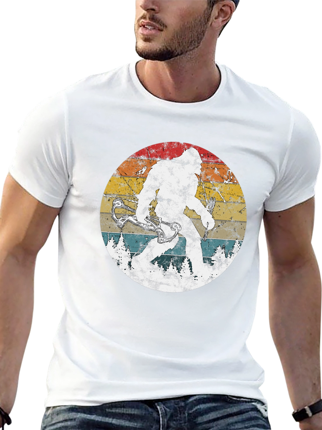 Retro Bigfoot Silhouette Graphic Tee