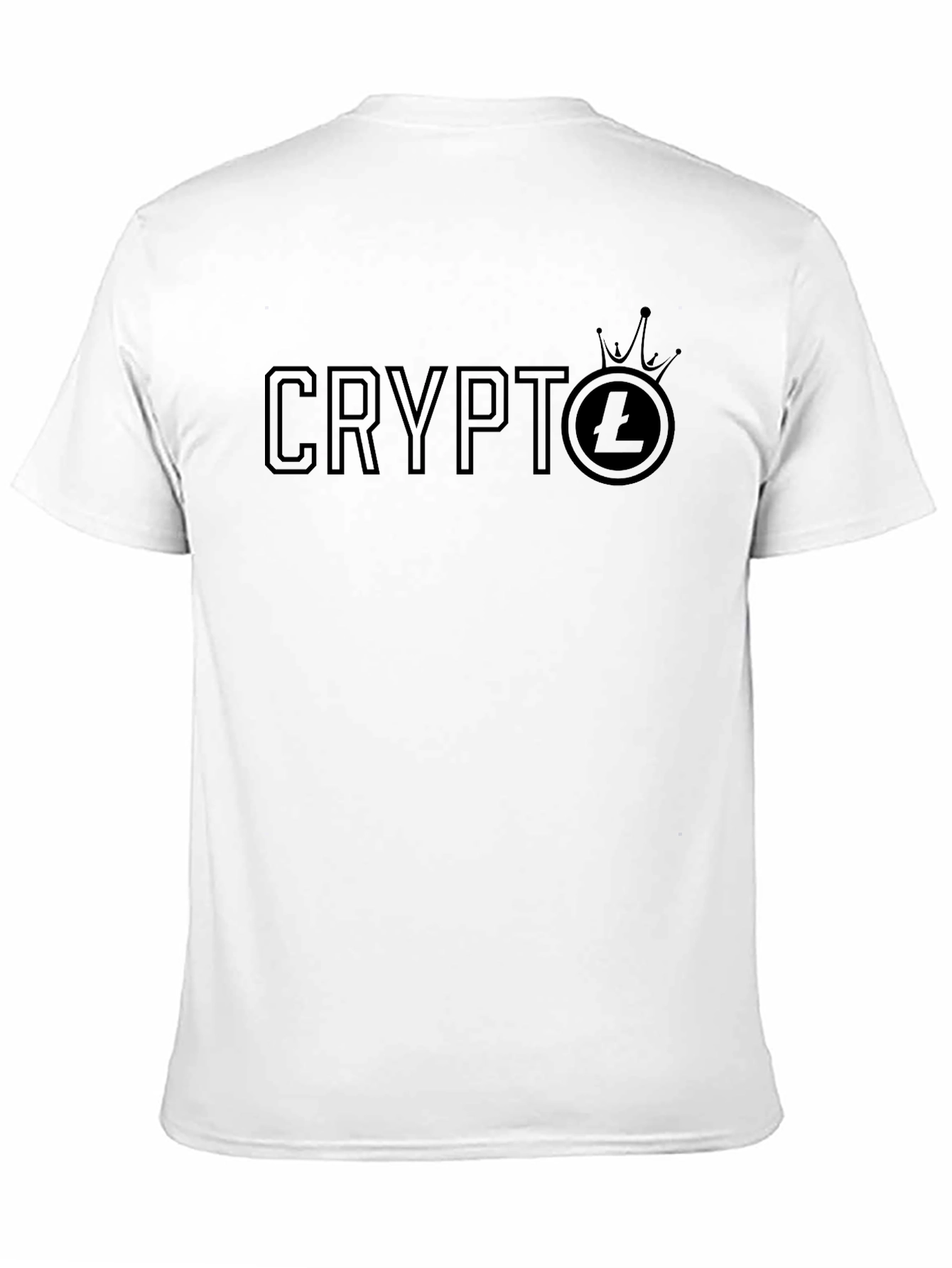 Crypto Litecoin Crown Black T-Shirt
