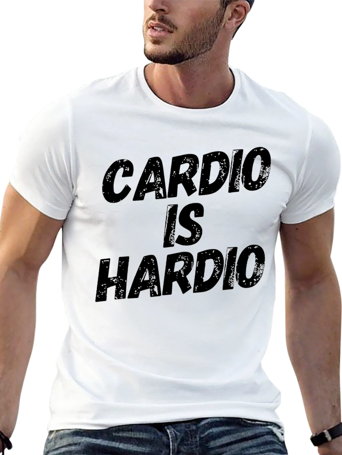 Cardio Is Hardio Black Graphic Tee