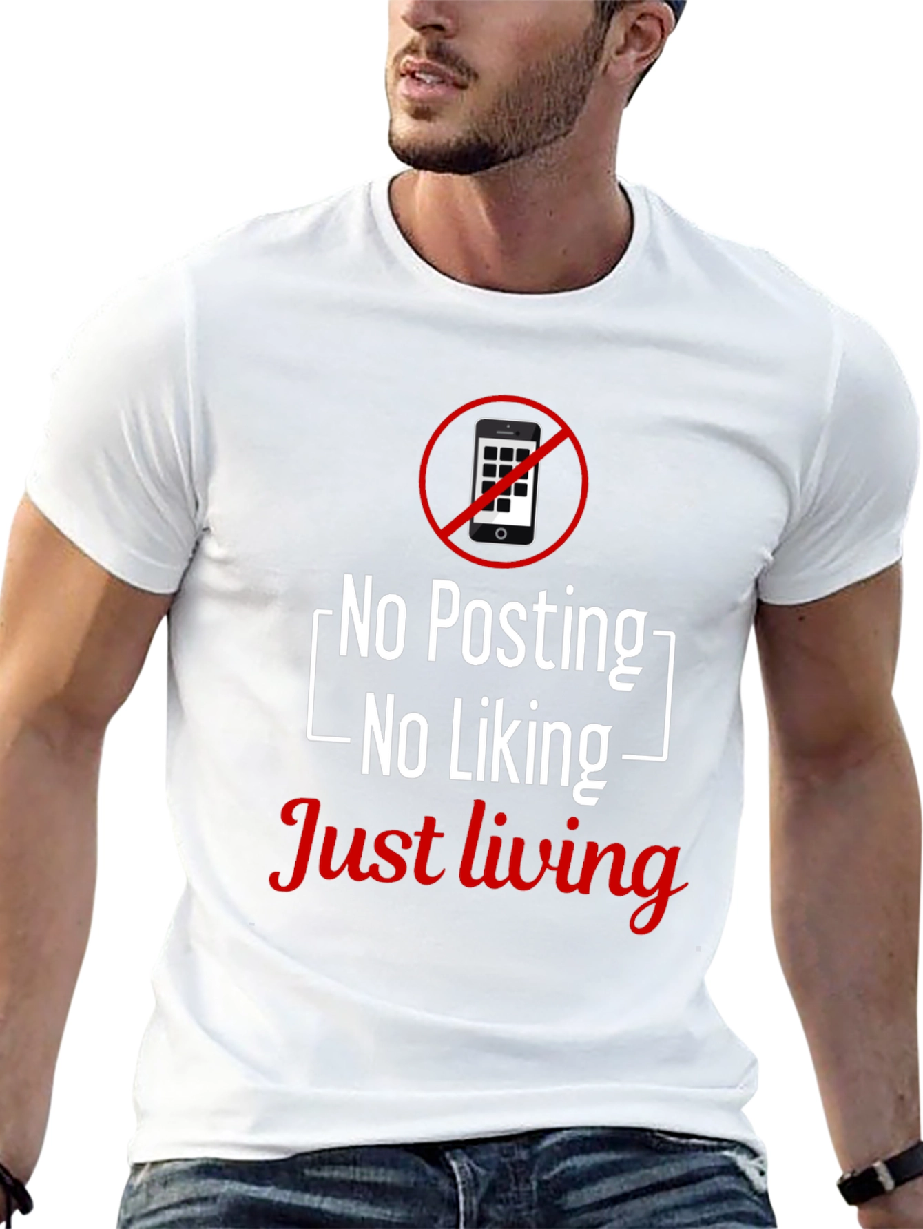 No Posting T-Shirt - Just Living Tee