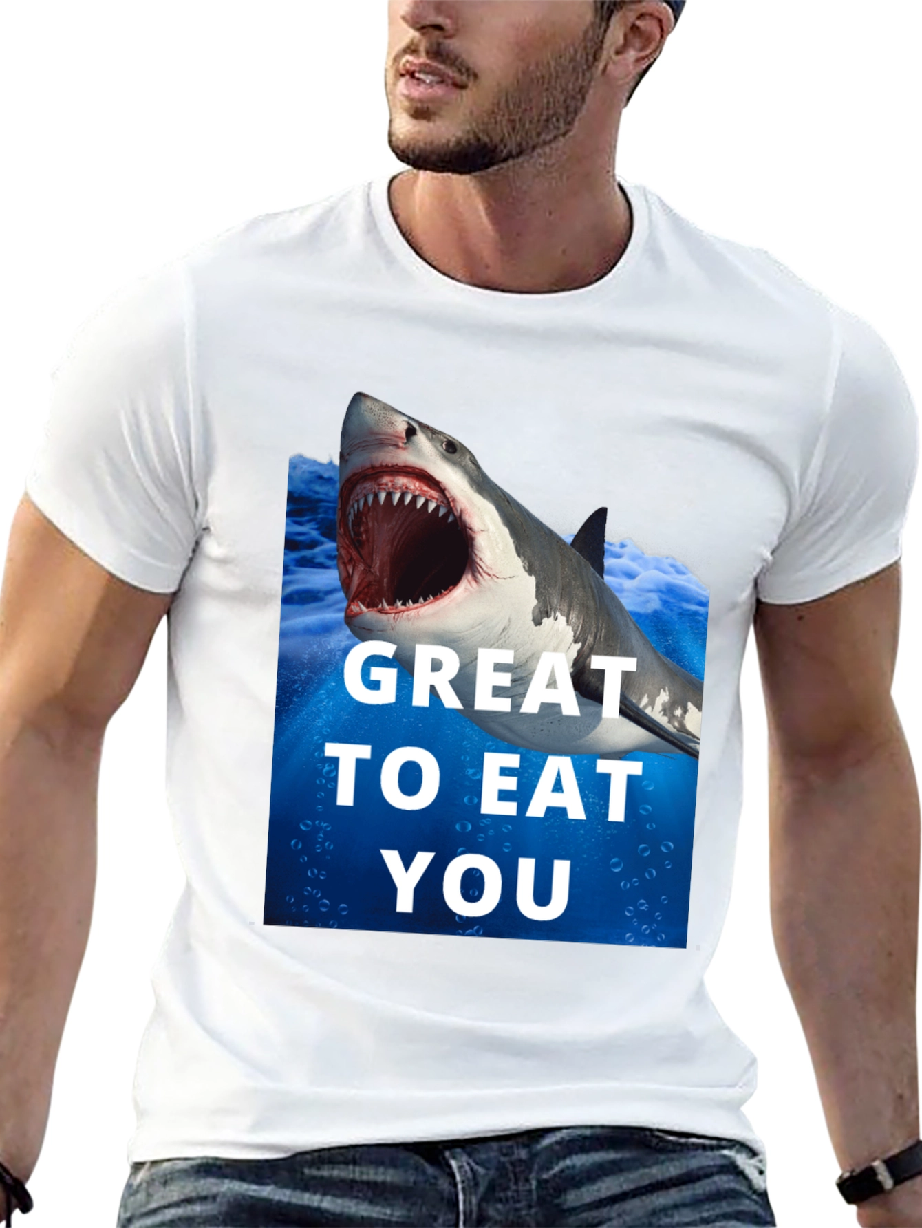 Shark Attack Graphic Tee - Great To Eat You!