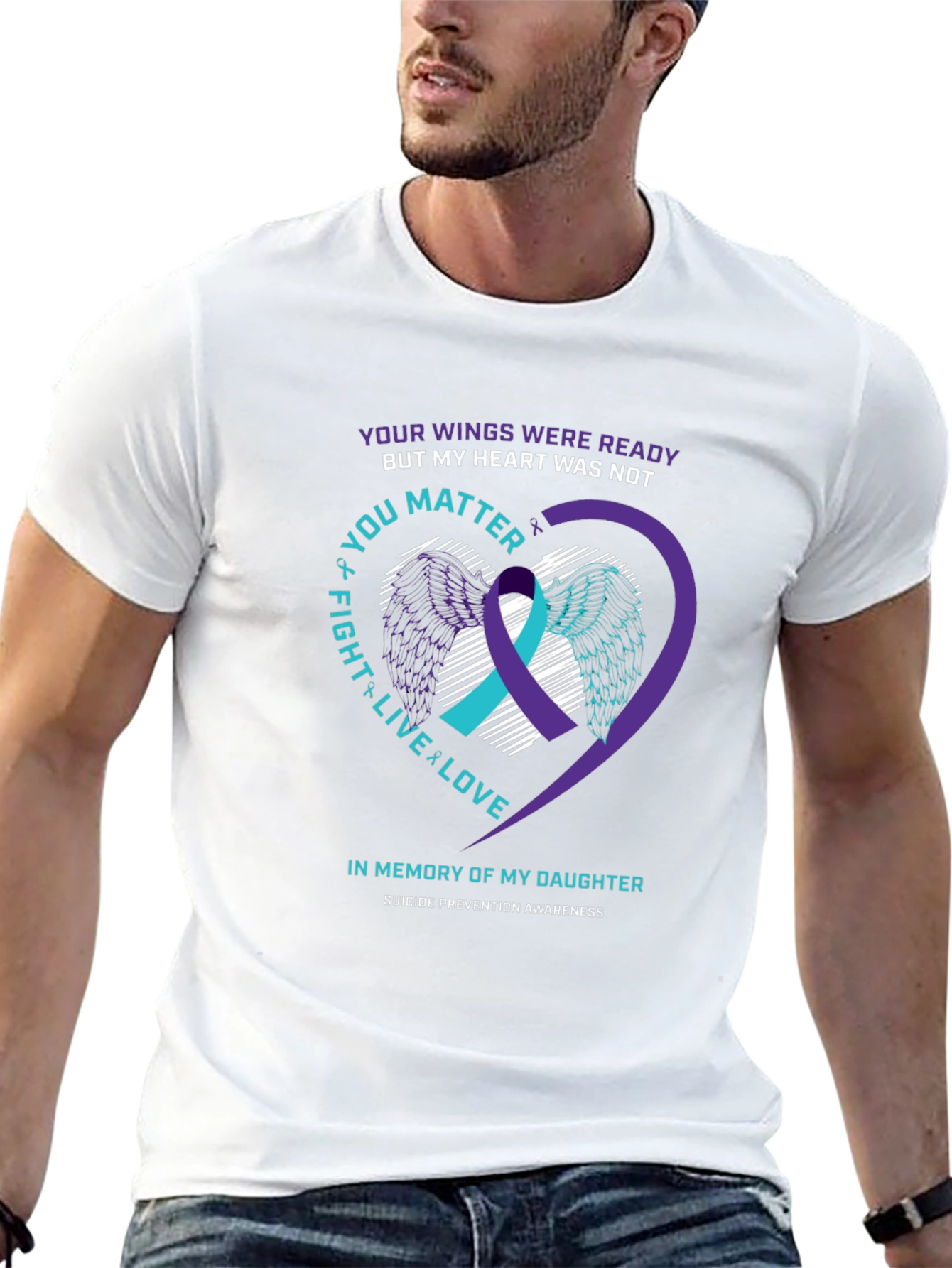Wings Ready Heart Not Suicide Prevention Awareness T-Shirt